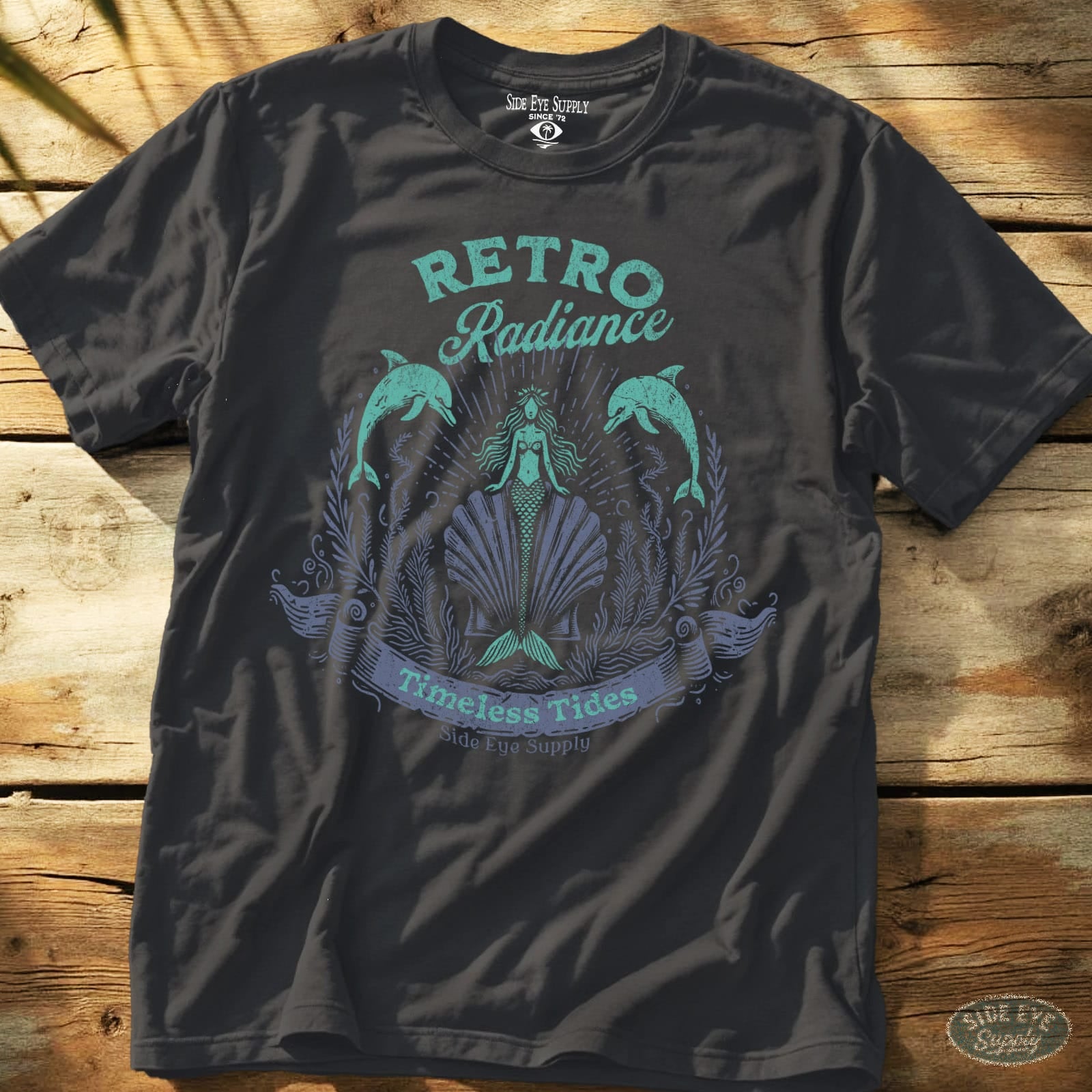 Retro Radiance Tee Charcoal / S - by Side Eye Supply - Surf Beach Life Apparel