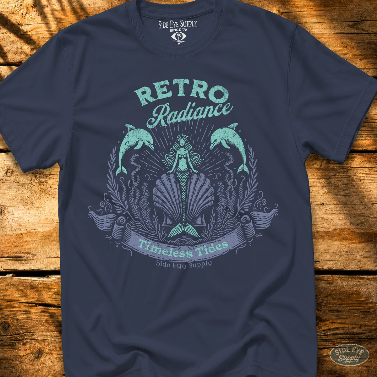 Retro Radiance Tee Navy / S - by Side Eye Supply - Surf Beach Life Apparel