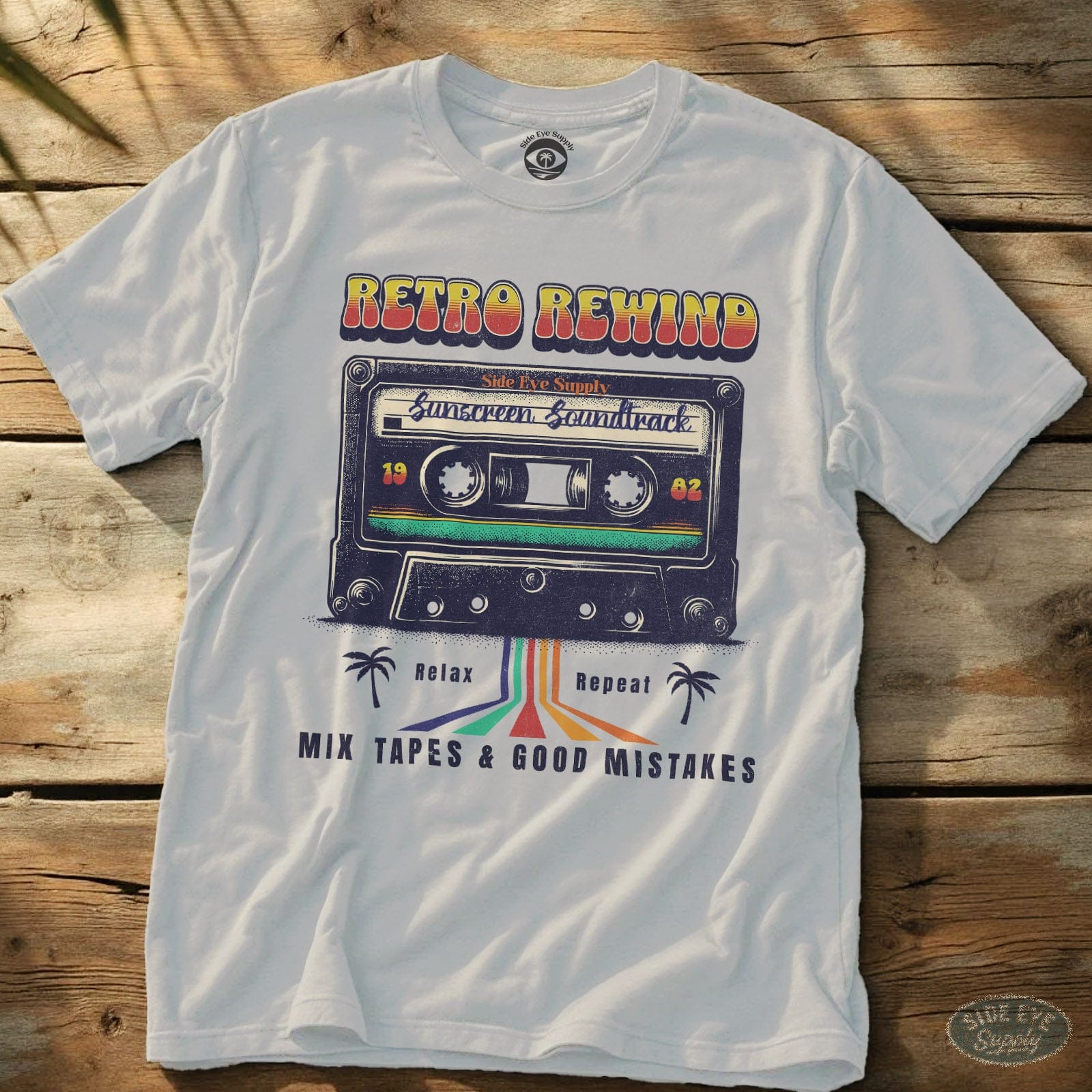 Retro Rewind Tee White / S - by Side Eye Supply - Surf Beach Life Apparel