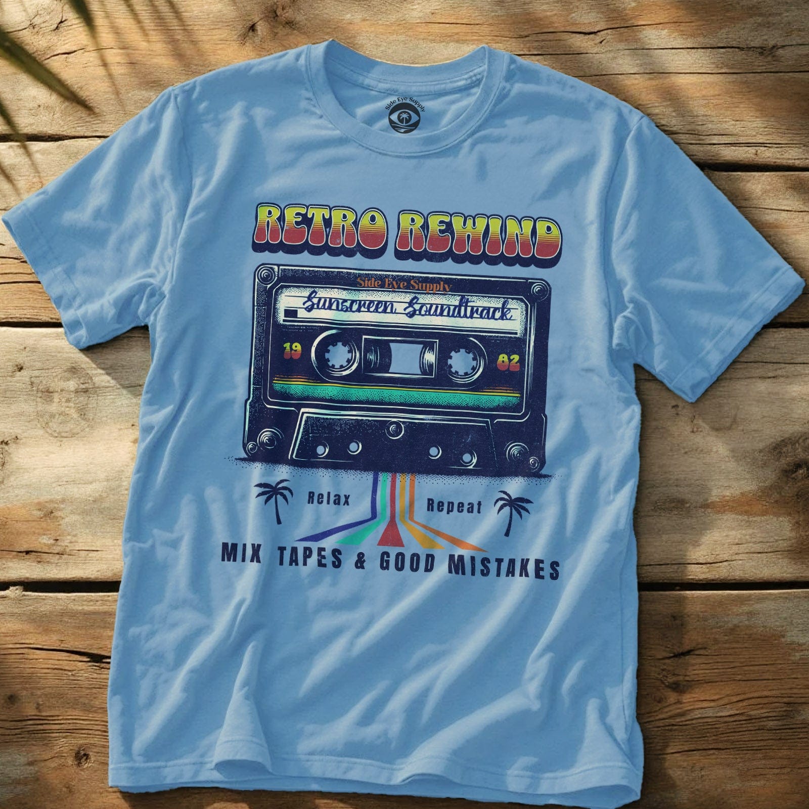 Retro Rewind Tee Light Blue / S - by Side Eye Supply - Surf Beach Life Apparel