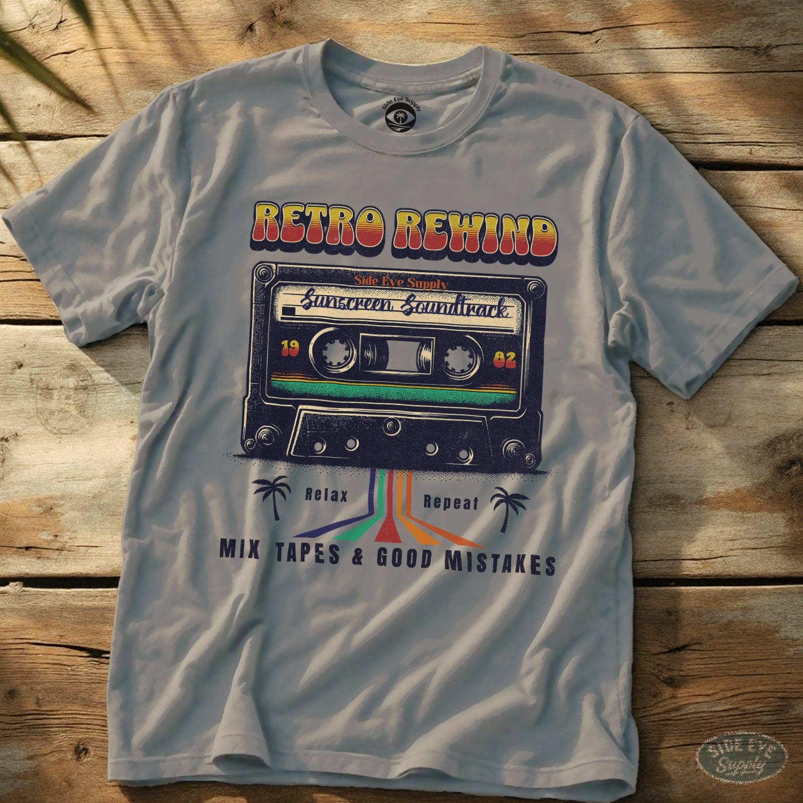 Retro Rewind Tee Ice Grey / S - by Side Eye Supply - Surf Beach Life Apparel