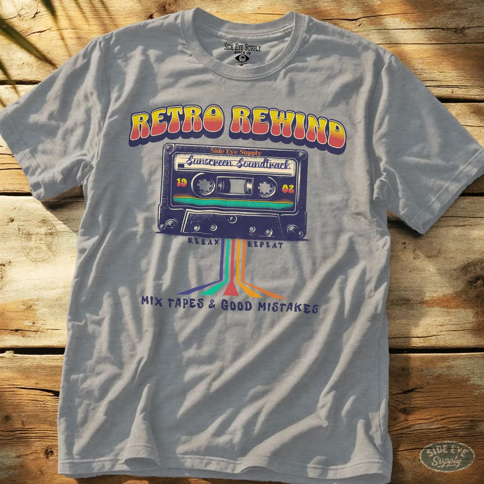 Retro Rewind Tee Sport Grey / S - by Side Eye Supply - Surf Beach Life Apparel