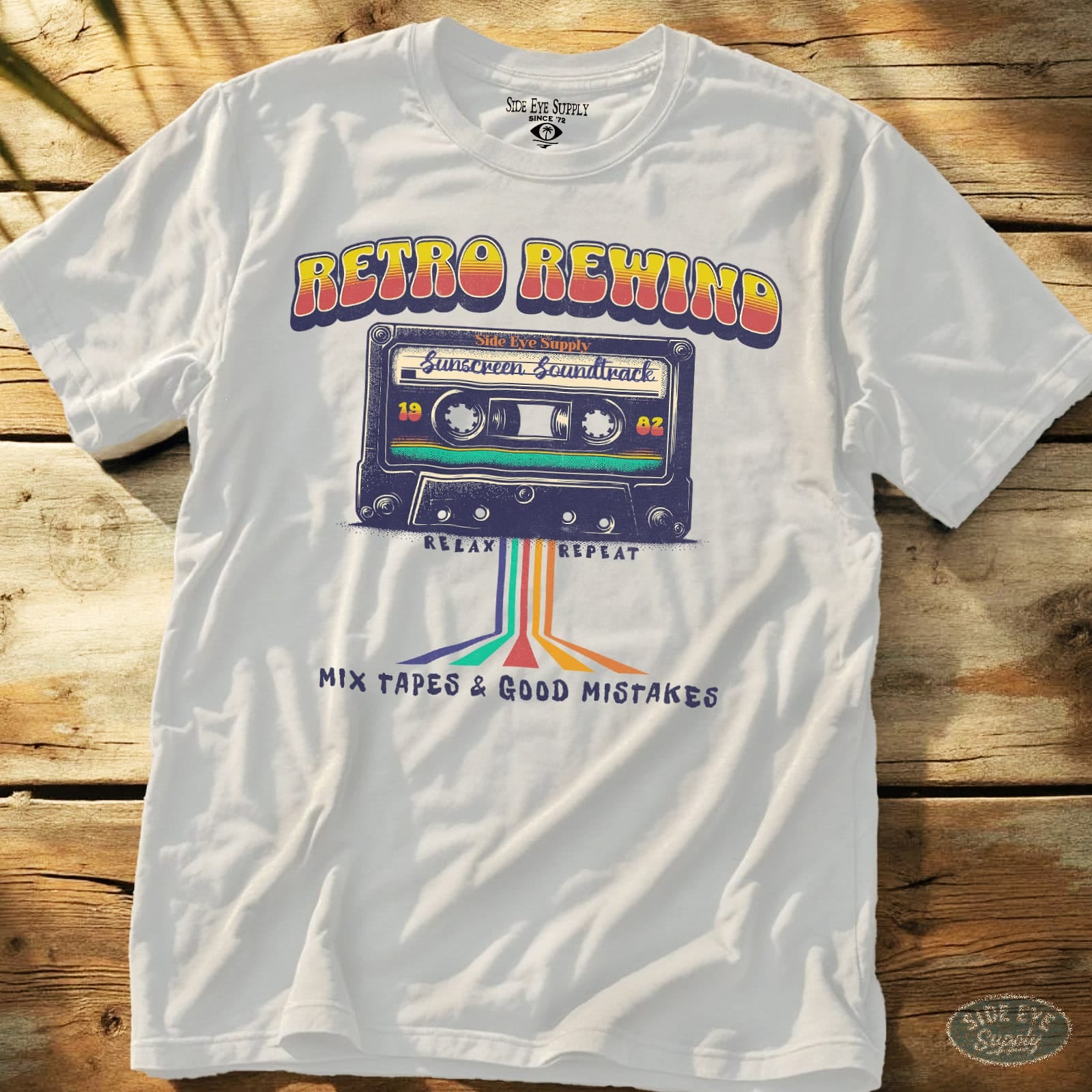 Retro Rewind Tee White / S - by Side Eye Supply - Surf Beach Life Apparel