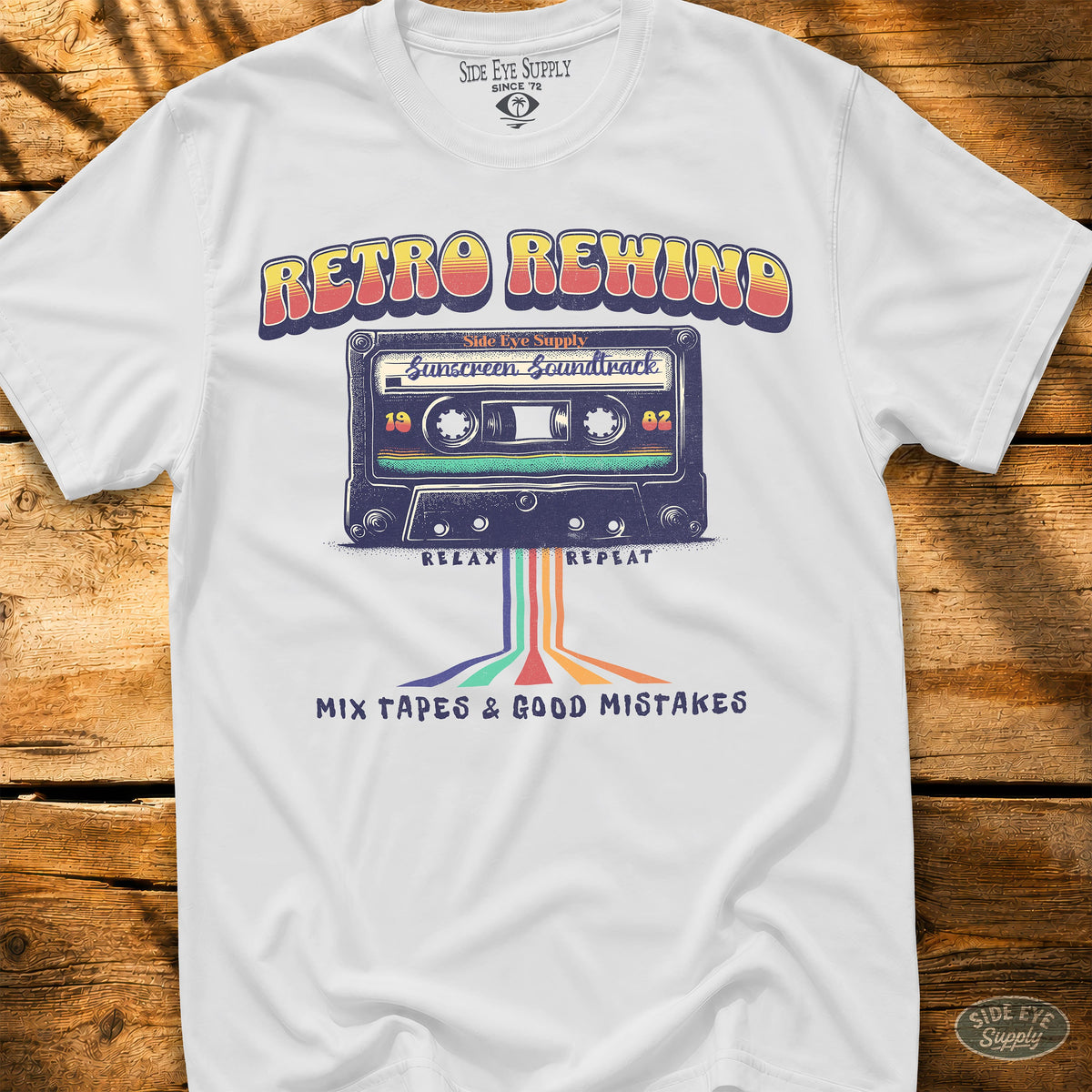 Retro Rewind Tee White / S - by Side Eye Supply - Surf Beach Life Apparel