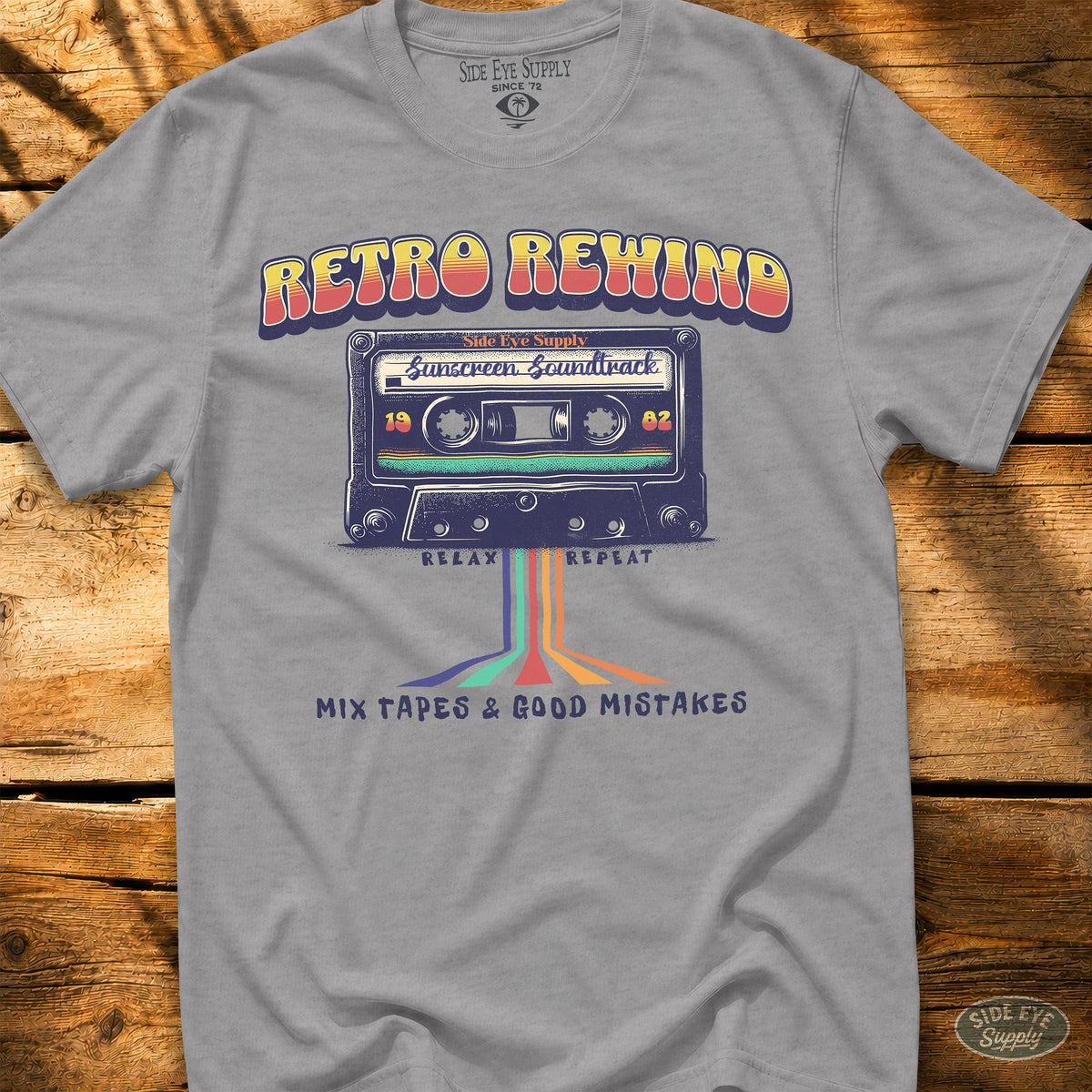 Retro Rewind Tee Sport Grey / S - by Side Eye Supply - Surf Beach Life Apparel
