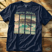 Retro Rides T-Shirt Navy / S - by Side Eye Supply - Surf Beach Life Apparel