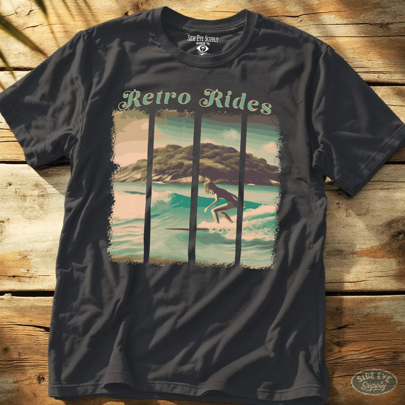 Retro Rides T-Shirt Charcoal / S - by Side Eye Supply - Surf Beach Life Apparel