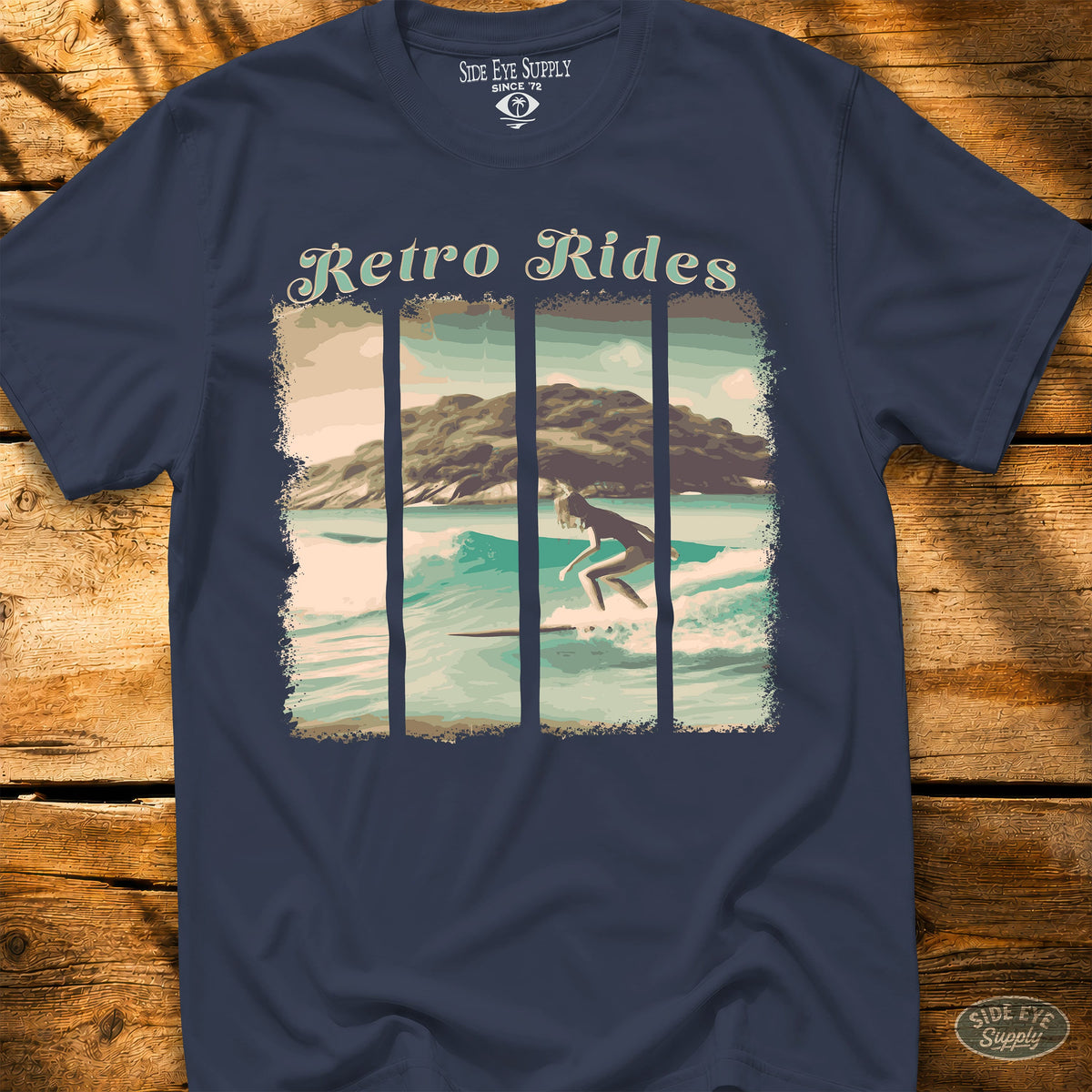 Retro Rides T-Shirt Navy / S - by Side Eye Supply - Surf Beach Life Apparel