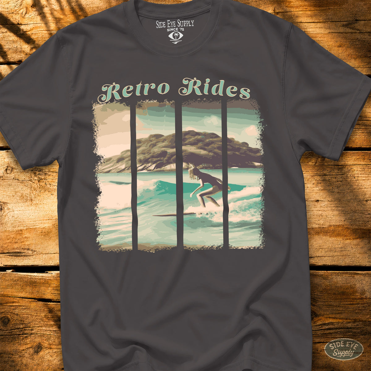 Retro Rides T-Shirt Charcoal / S - by Side Eye Supply - Surf Beach Life Apparel
