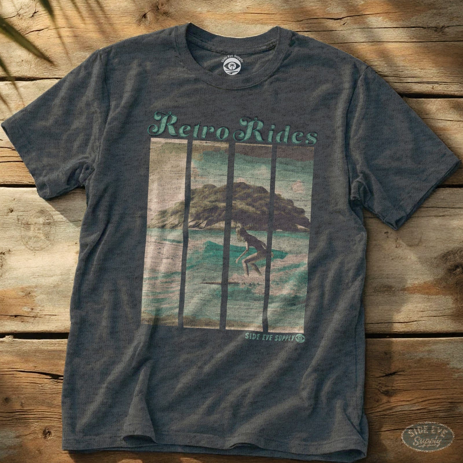 Retro Rides Tee Dark Heather / S - by Side Eye Supply - Surf Beach Life Apparel