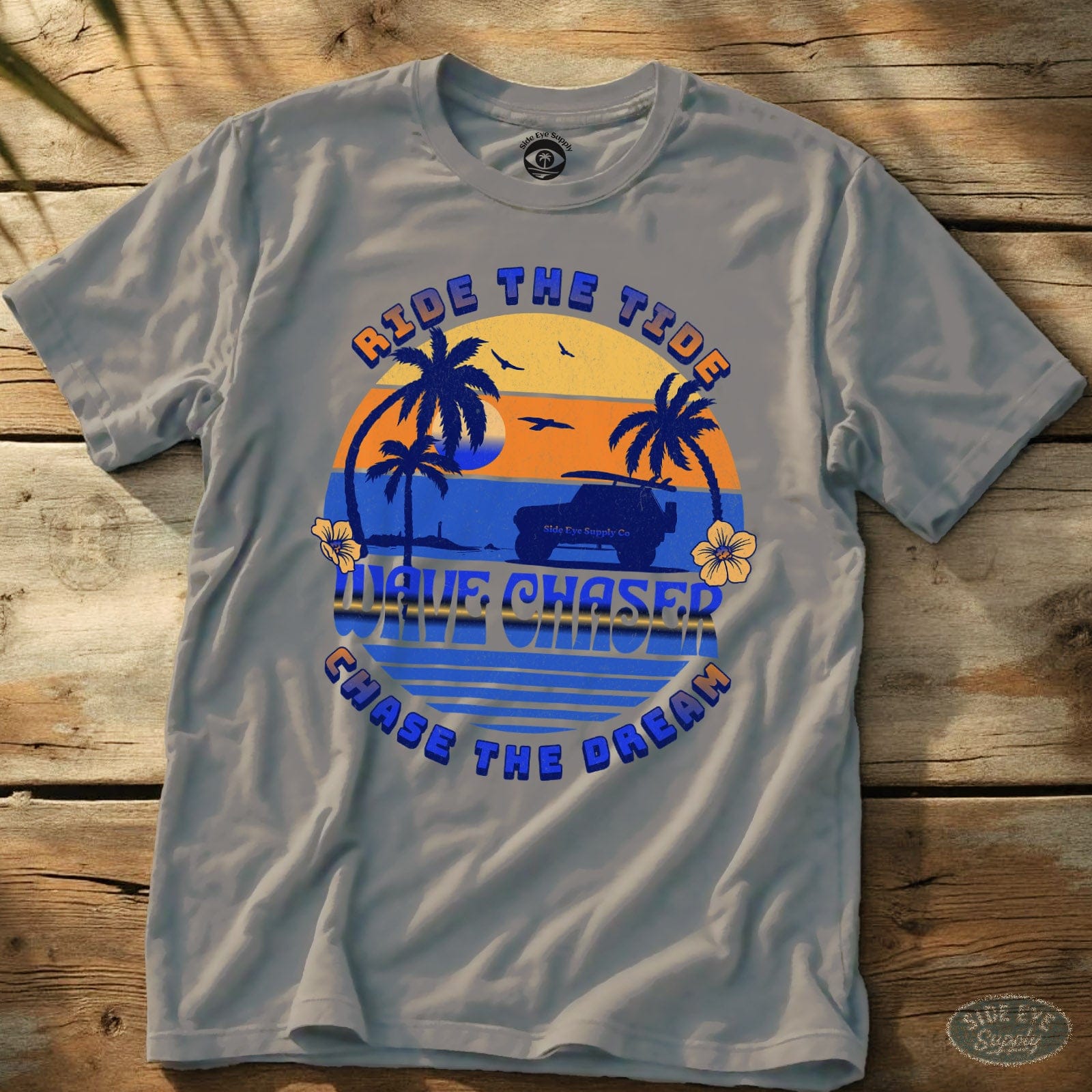 Ride the Tide Tee Ice Grey / S - by Side Eye Supply - Surf Beach Life Apparel