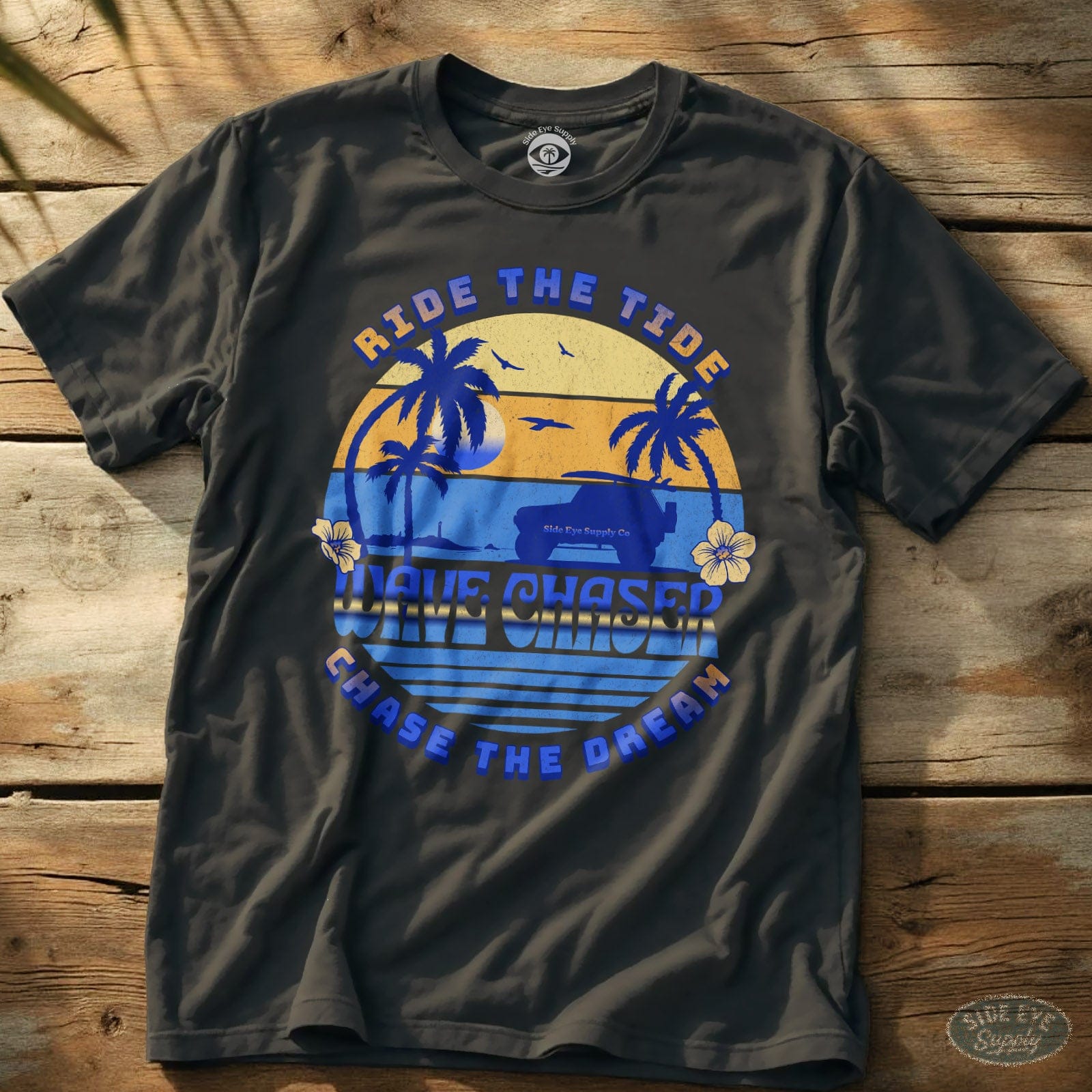 Ride the Tide Tee Charcoal / S - by Side Eye Supply - Surf Beach Life Apparel