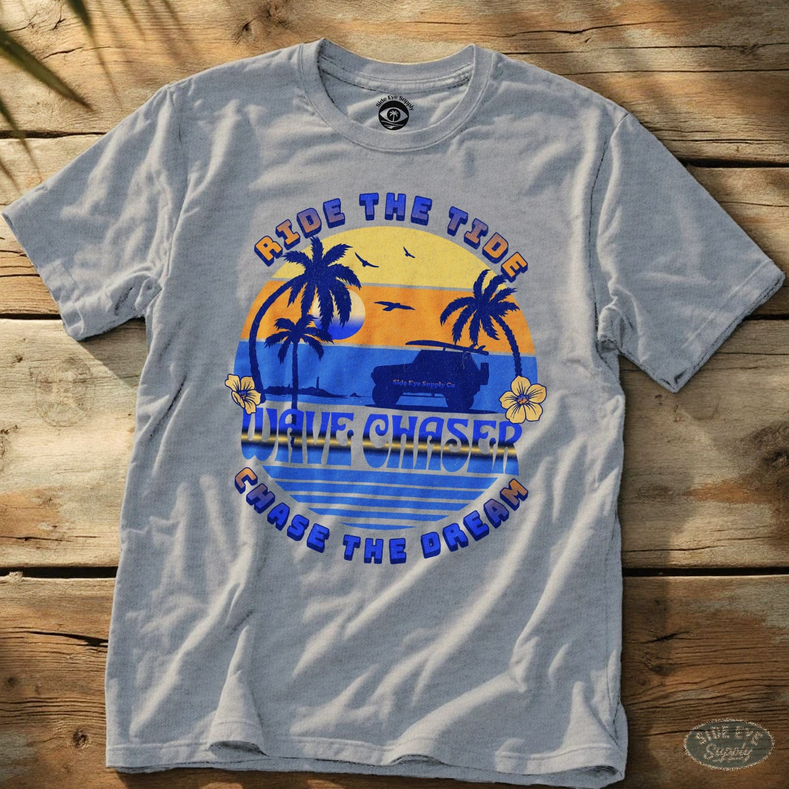 Ride the Tide Tee Sport Grey / S - by Side Eye Supply - Surf Beach Life Apparel