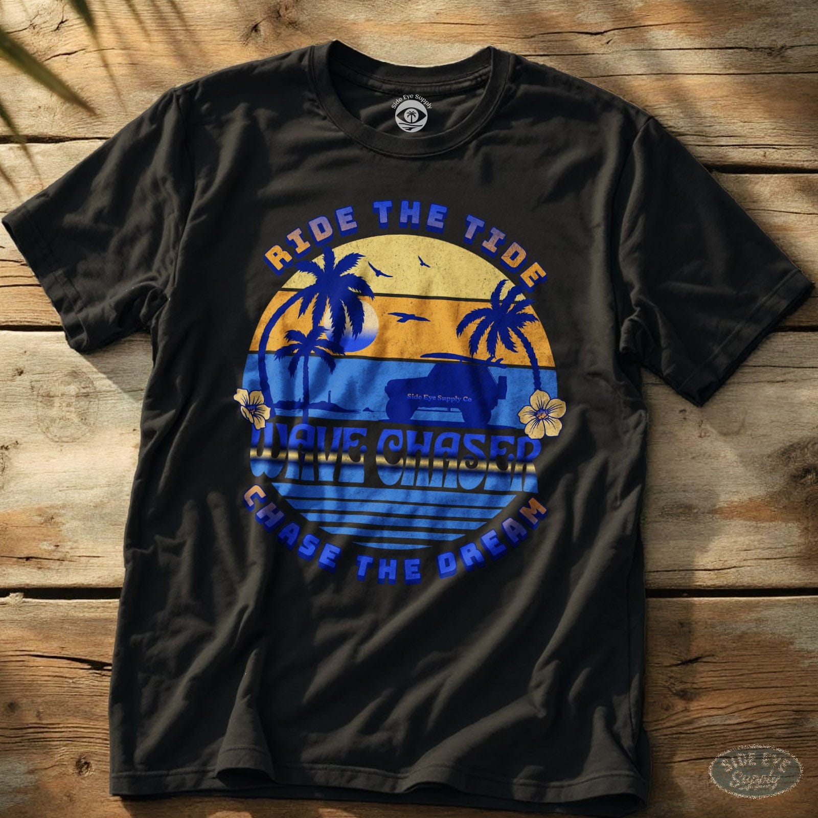 Ride the Tide Tee Black / S - by Side Eye Supply - Surf Beach Life Apparel