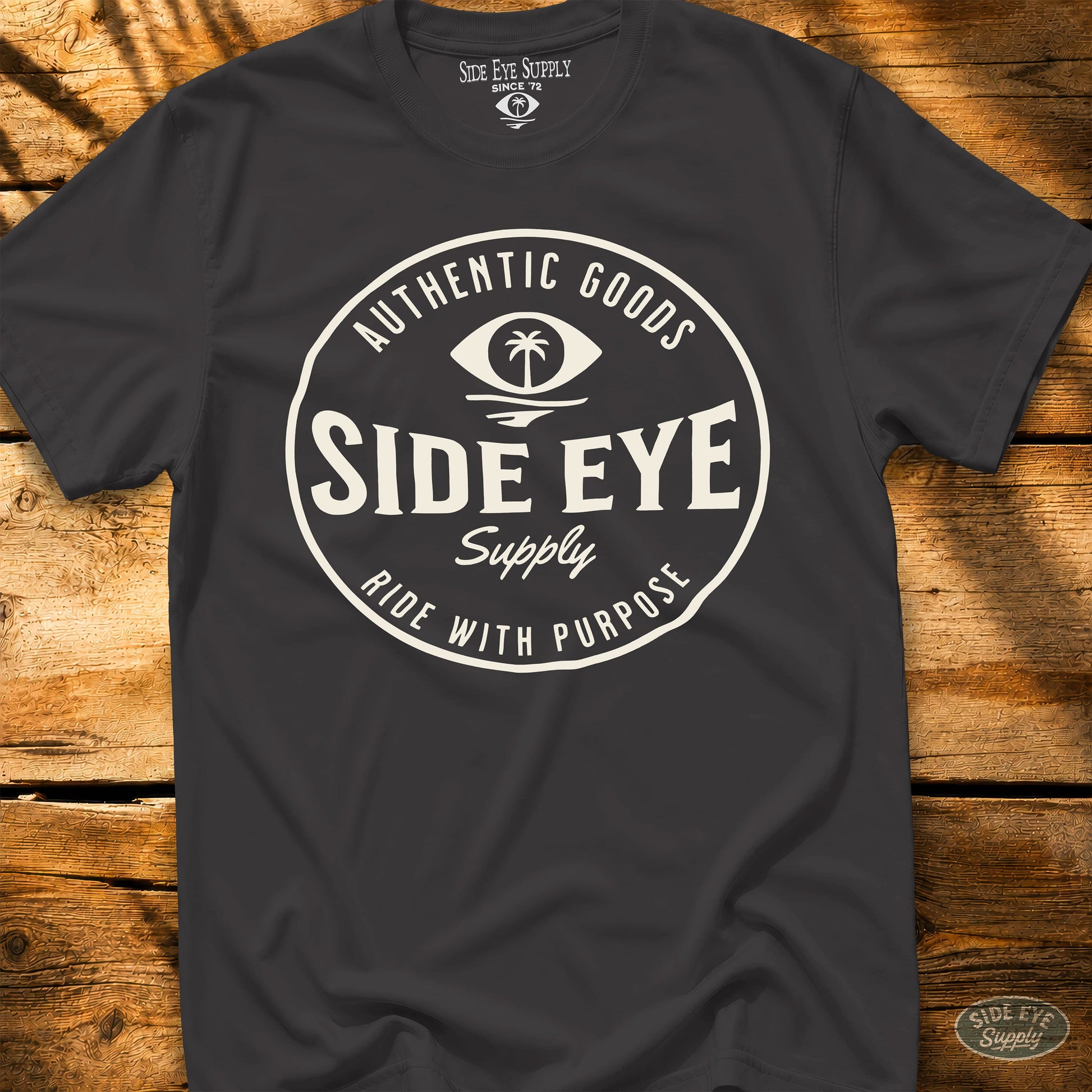 Ride With Purpose Tee Black / S - by Side Eye Supply - Surf Beach Life Apparel