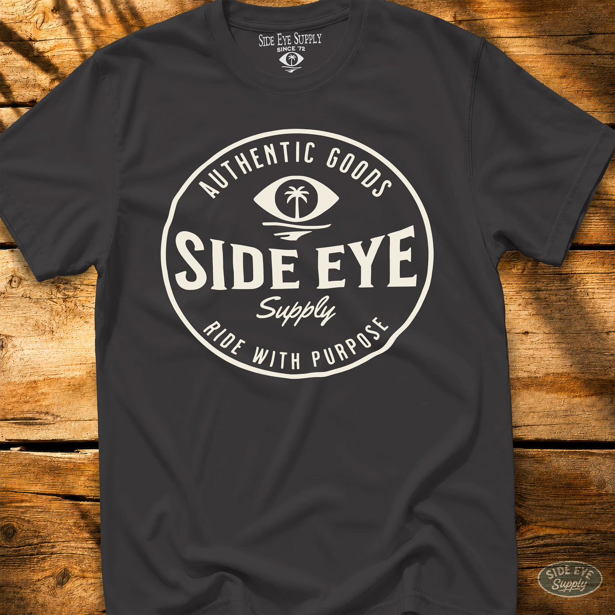 Ride With Purpose Tee Black / S - by Side Eye Supply - Surf Beach Life Apparel