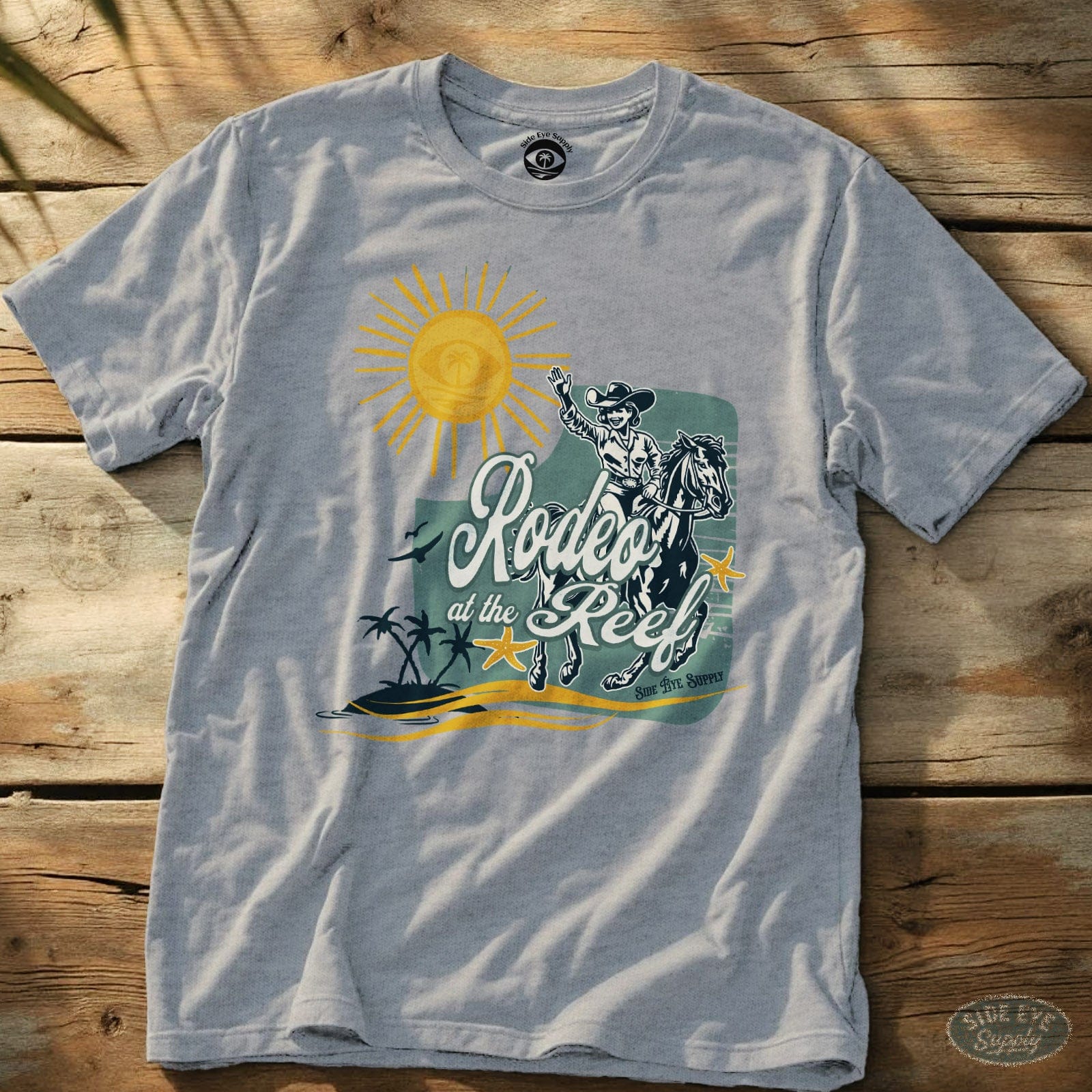 Rodeo at the Reef Tee Sport Grey / S - by Side Eye Supply - Surf Beach Life Apparel