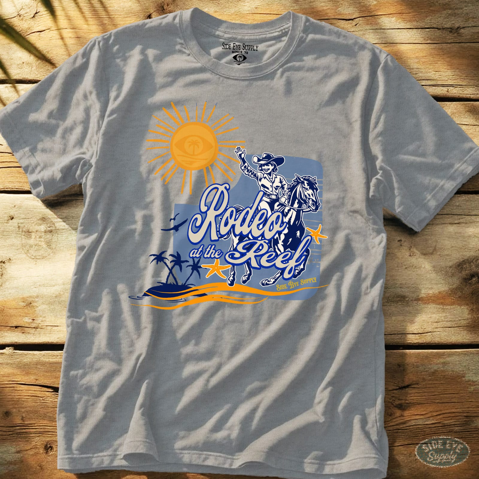 Rodeo at the Reef Tee Sport Grey / S - by Side Eye Supply - Surf Beach Life Apparel