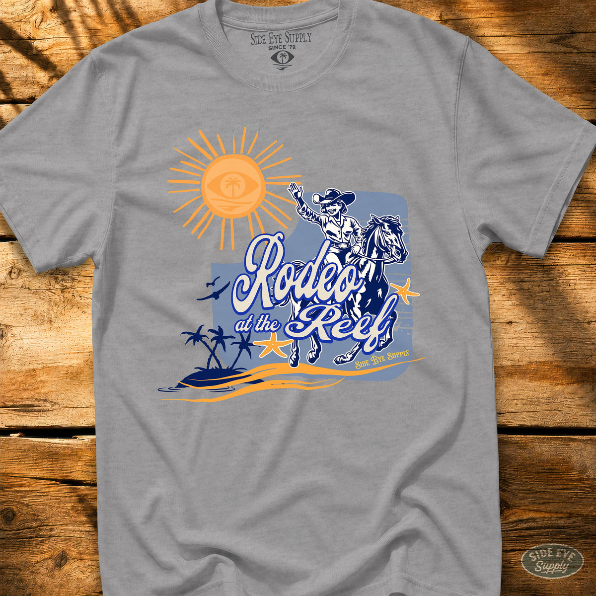 Rodeo at the Reef Tee Sport Grey / S - by Side Eye Supply - Surf Beach Life Apparel