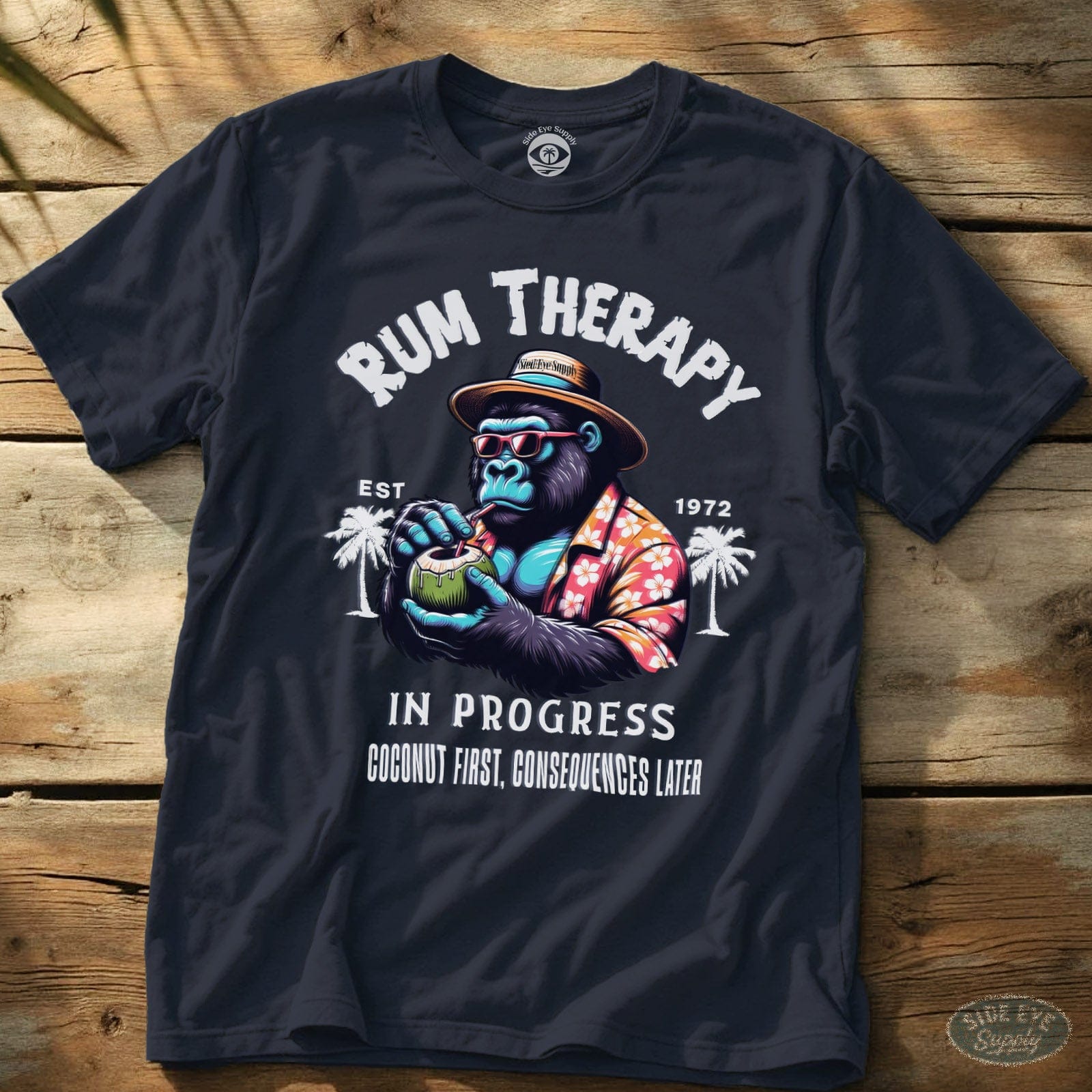 Rum Therapy Tee Navy / S - by Side Eye Supply - Surf Beach Life Apparel