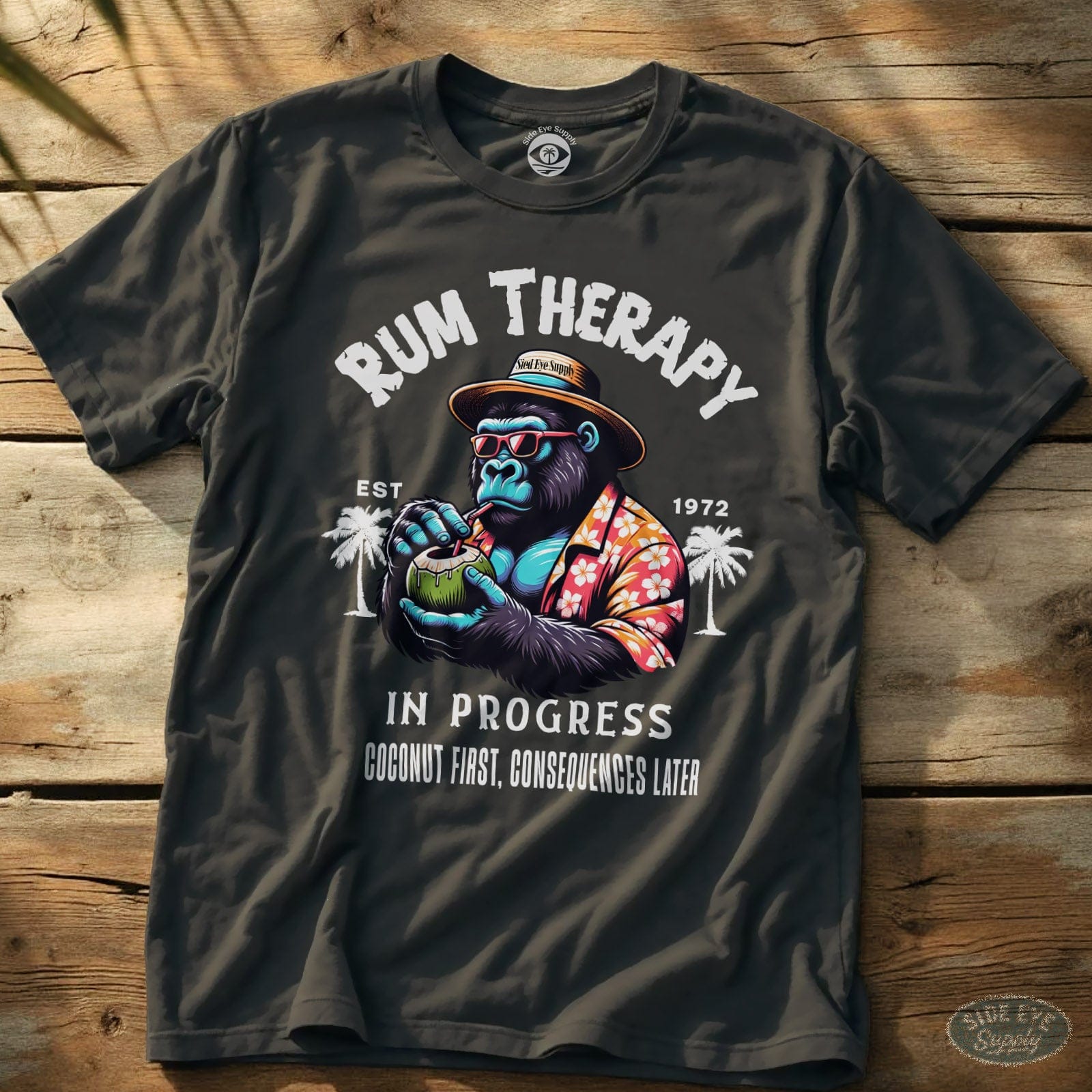Rum Therapy Tee Charcoal / S - by Side Eye Supply - Surf Beach Life Apparel