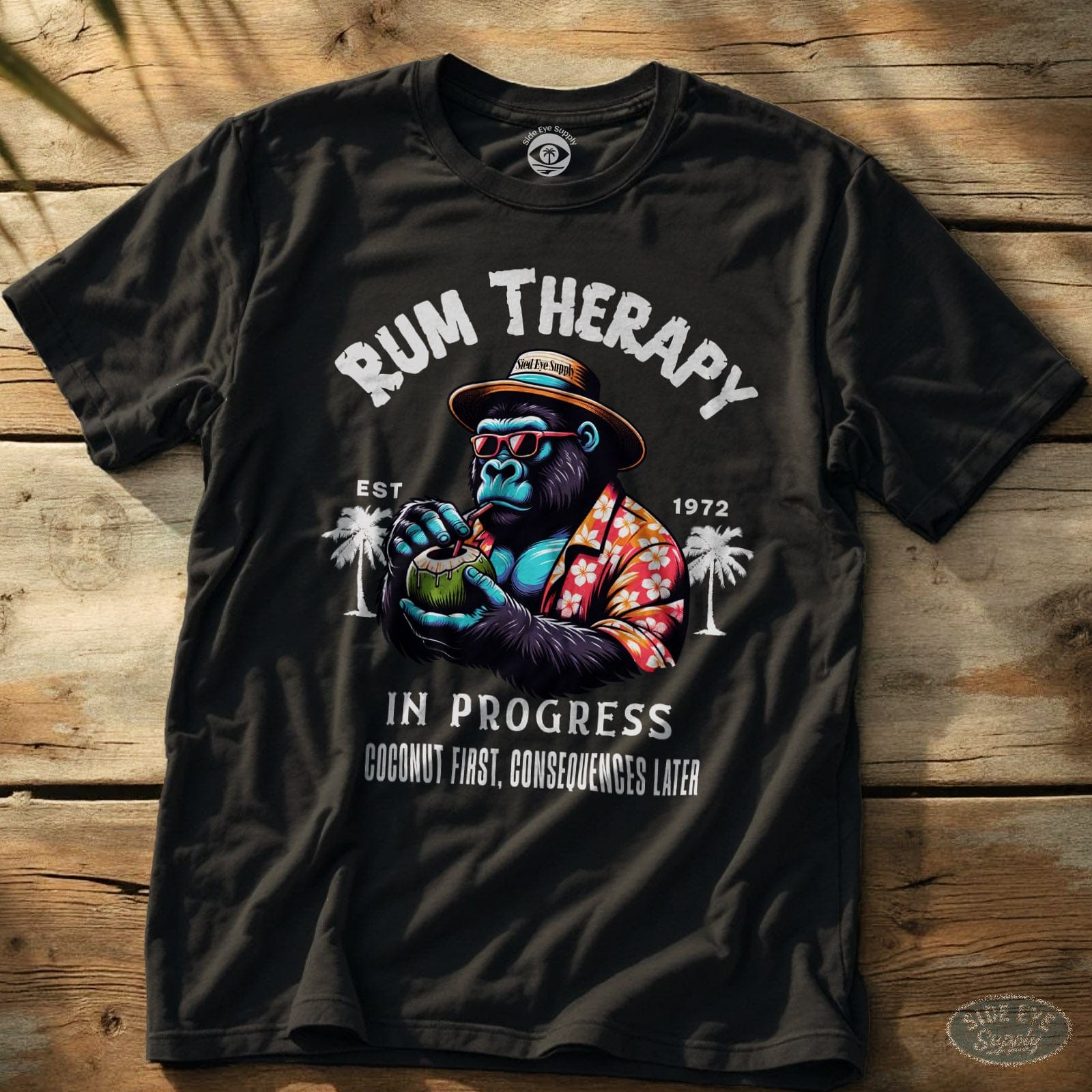 Rum Therapy Tee Black / S - by Side Eye Supply - Surf Beach Life Apparel
