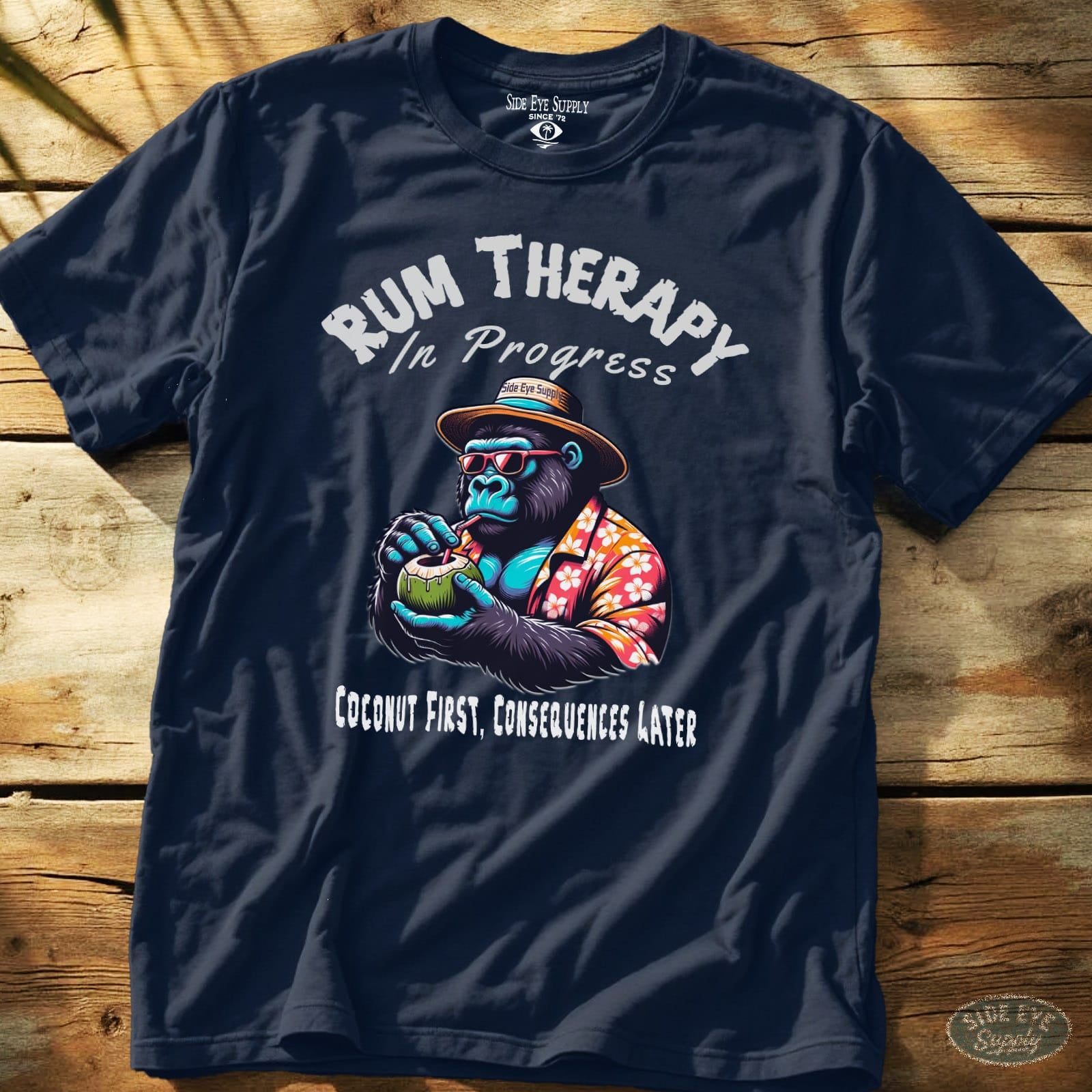 Rum Therapy Tee Navy / S - by Side Eye Supply - Surf Beach Life Apparel
