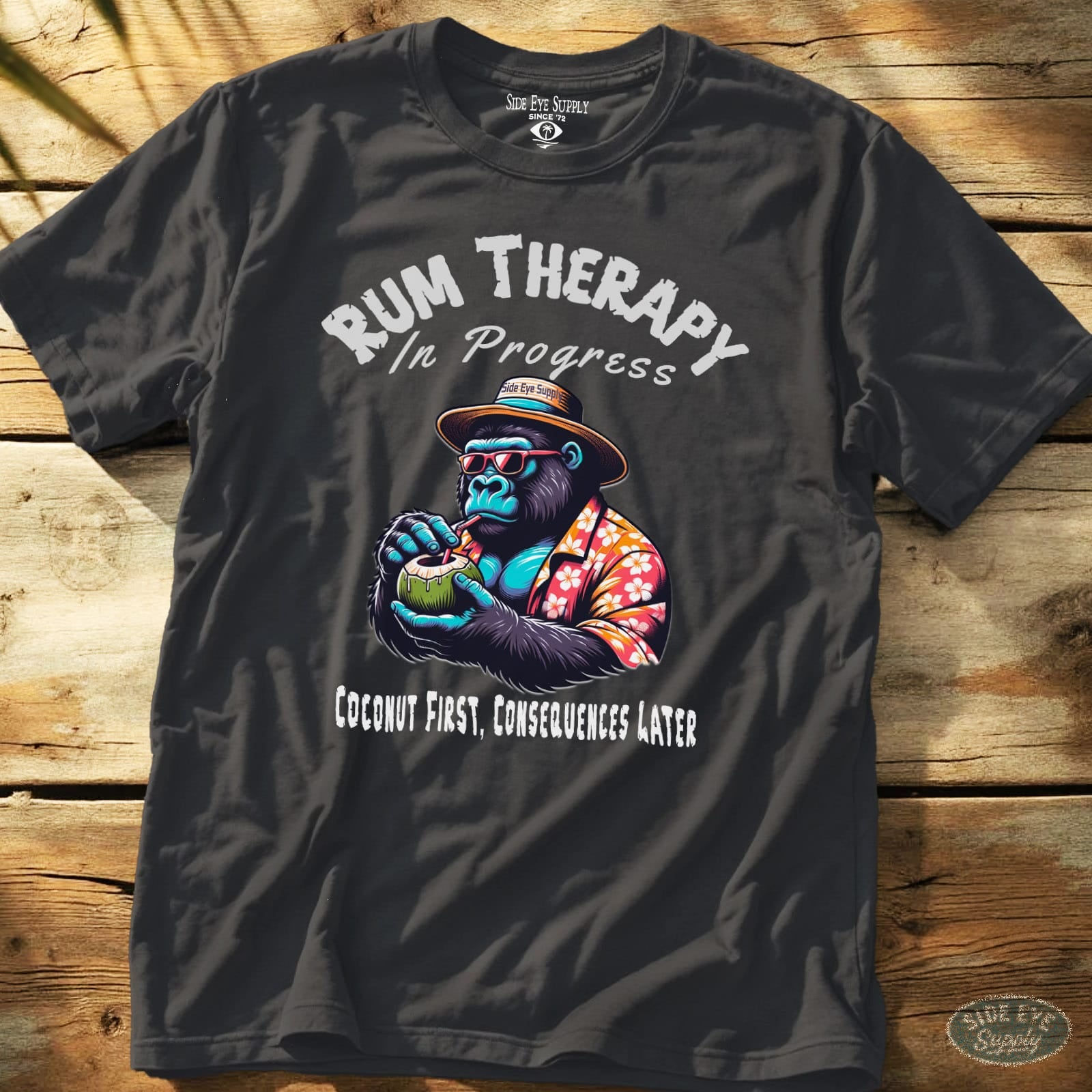 Rum Therapy Tee Charcoal / S - by Side Eye Supply - Surf Beach Life Apparel