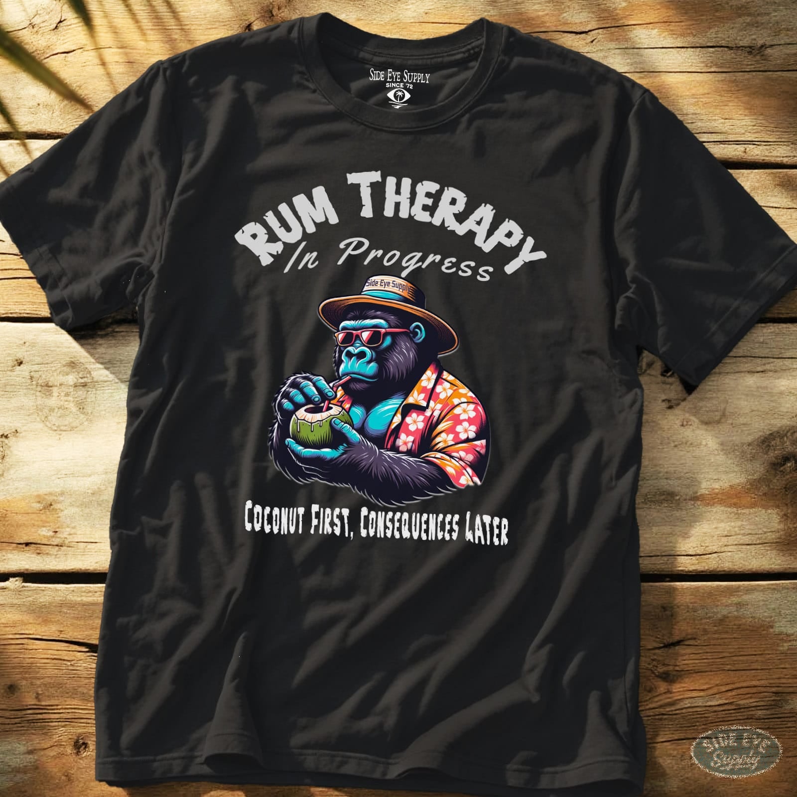 Rum Therapy Tee Black / S - by Side Eye Supply - Surf Beach Life Apparel