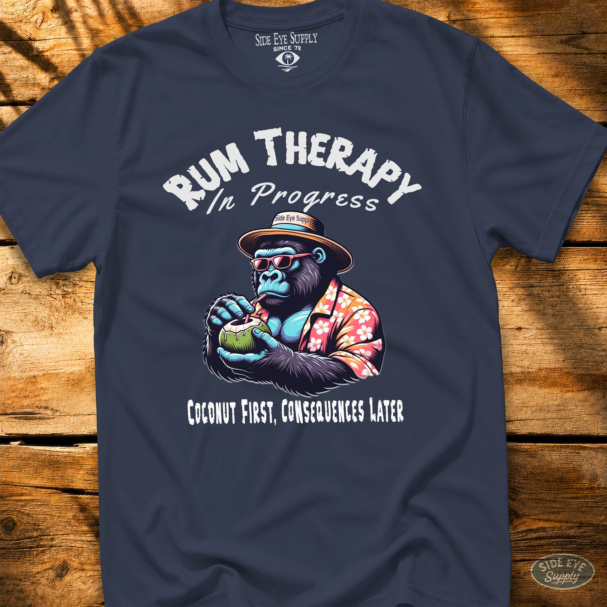 Rum Therapy Tee Navy / S - by Side Eye Supply - Surf Beach Life Apparel