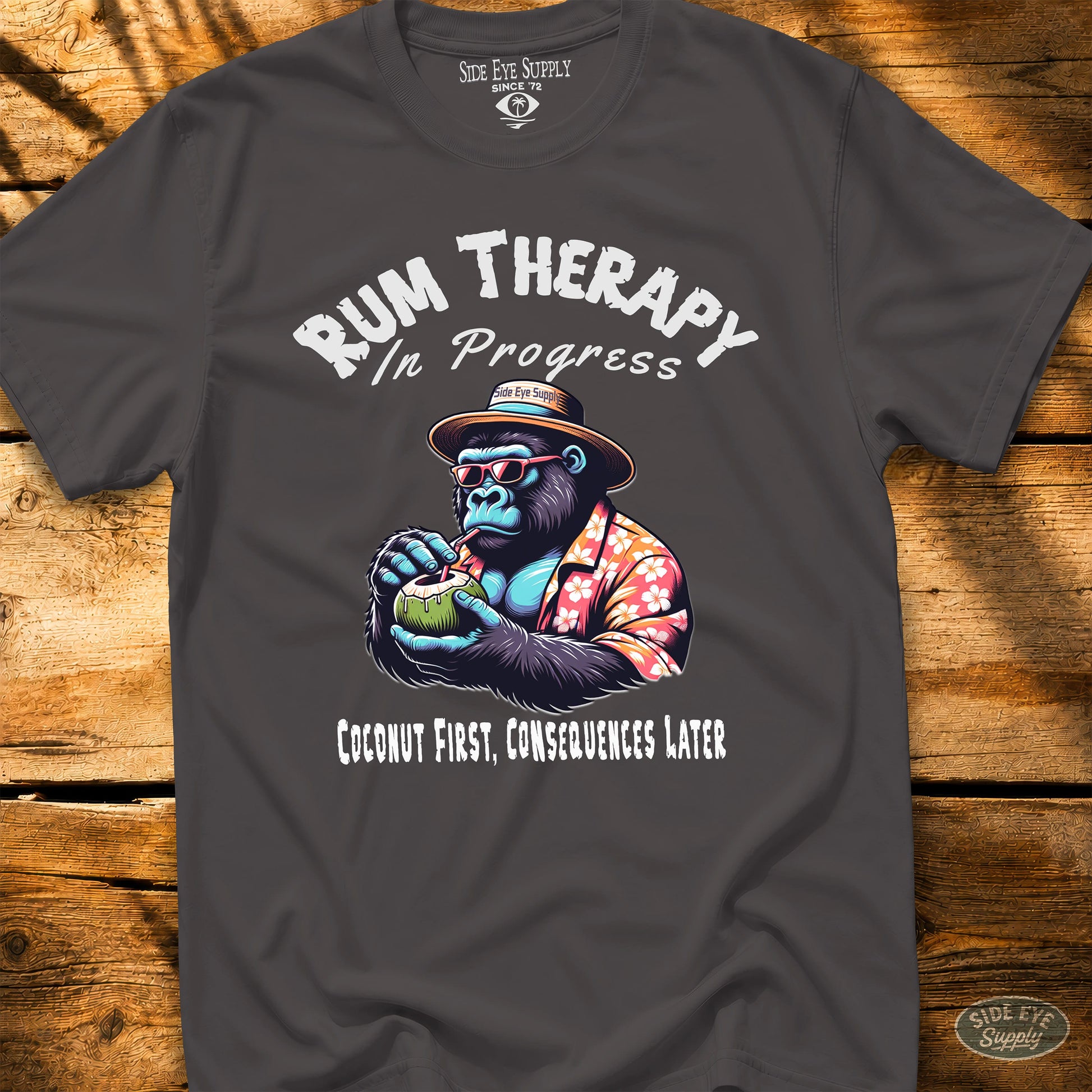Rum Therapy Tee Charcoal / S - by Side Eye Supply - Surf Beach Life Apparel