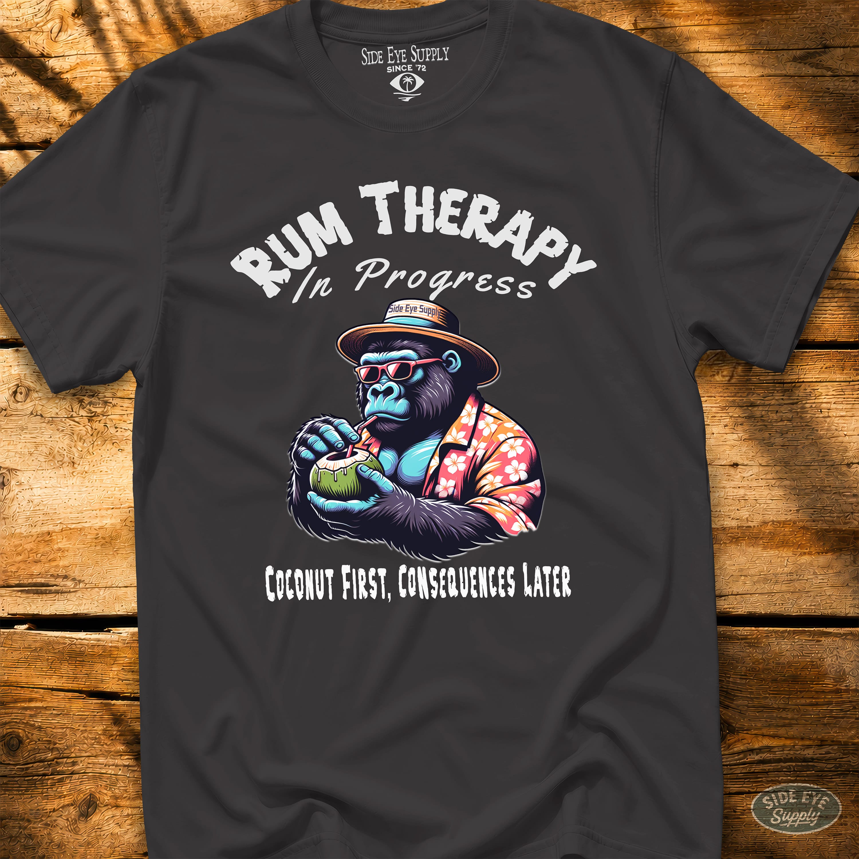 Rum Therapy Tee Black / S - by Side Eye Supply - Surf Beach Life Apparel