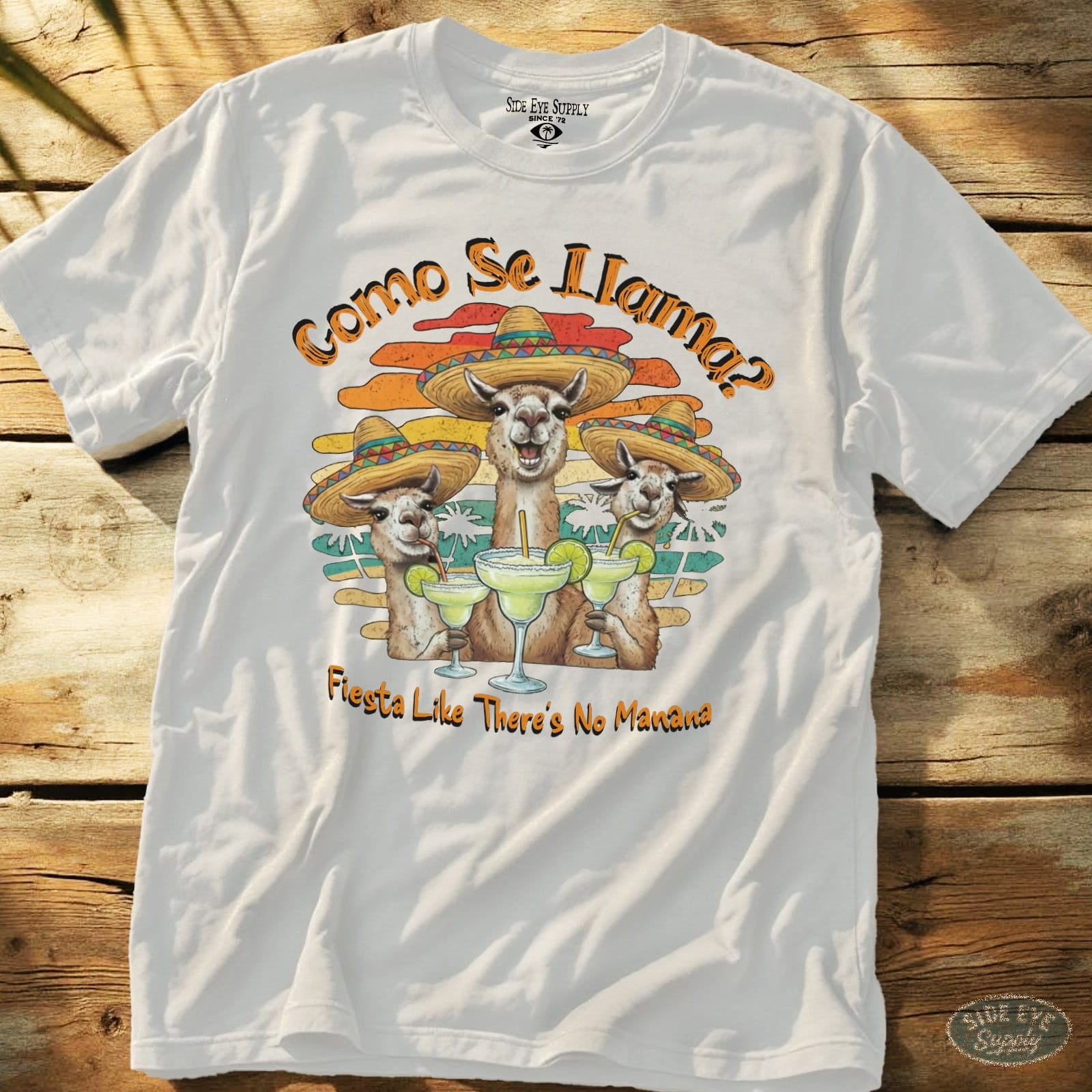 S097 - Como Se Llama Tee White / S - by Side Eye Supply - Surf Beach Life Apparel
