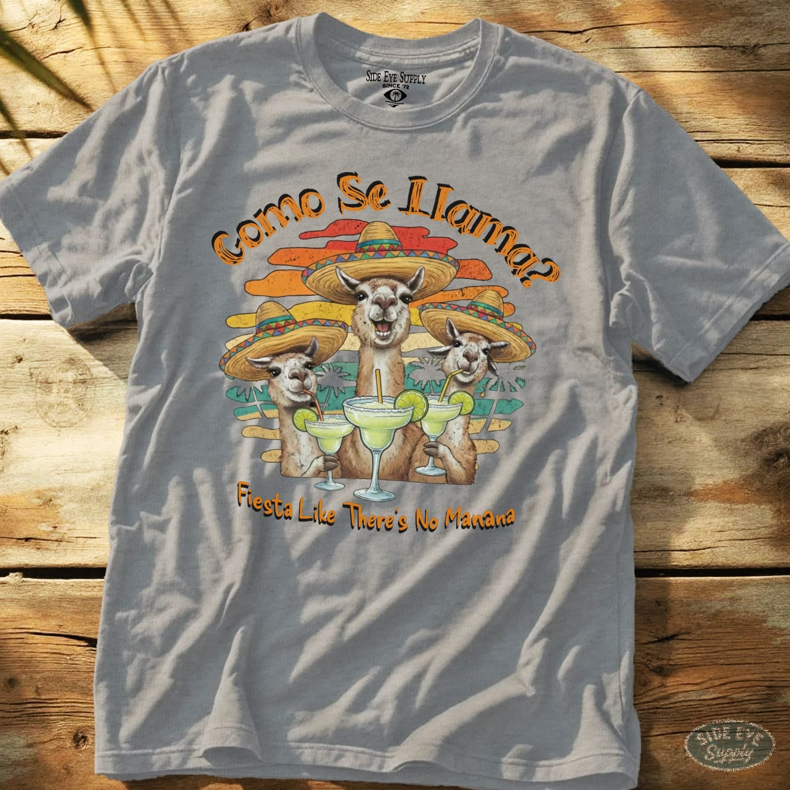 S097 - Como Se Llama Tee Sport Grey / S - by Side Eye Supply - Surf Beach Life Apparel