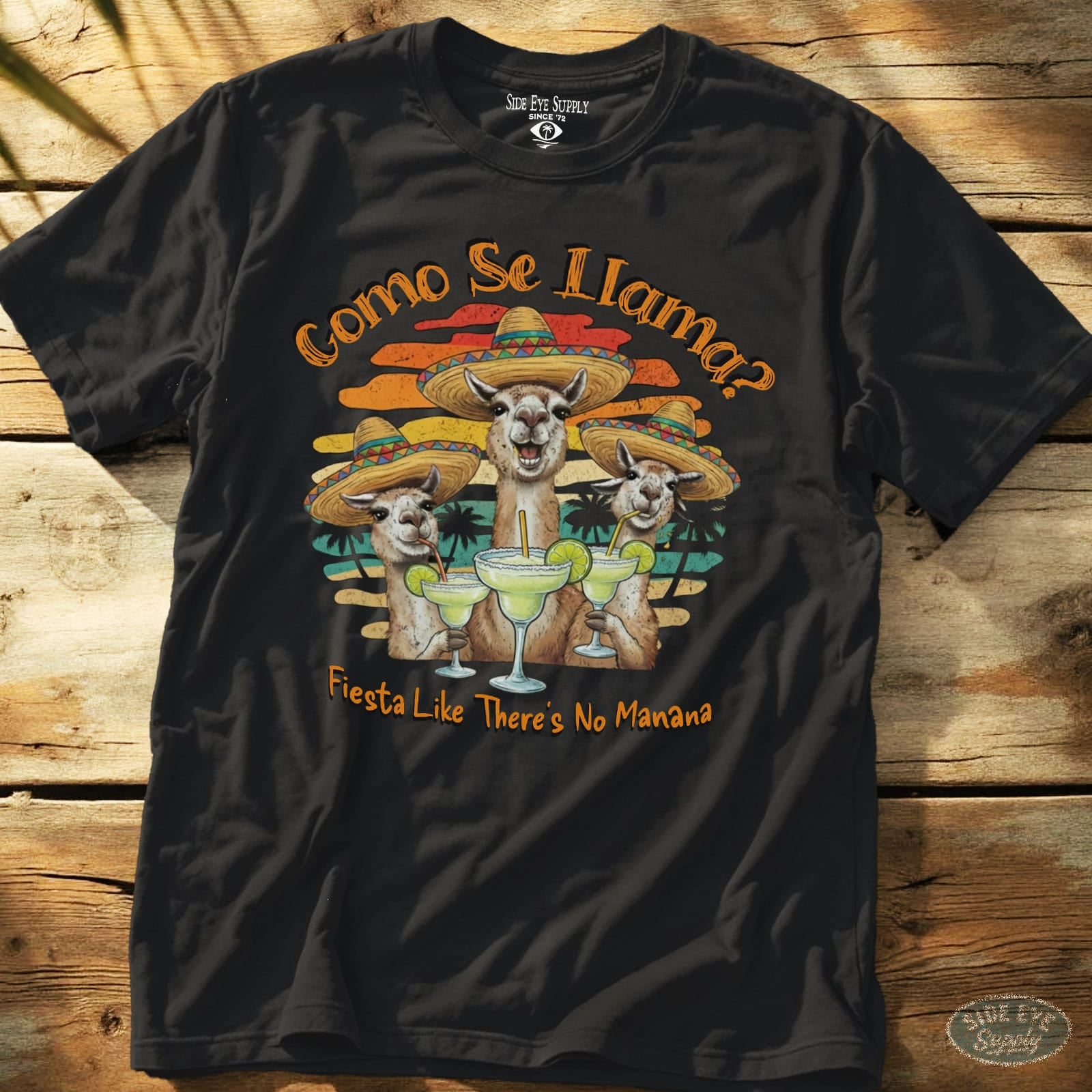 S097 - Como Se Llama Tee Black / S - by Side Eye Supply - Surf Beach Life Apparel