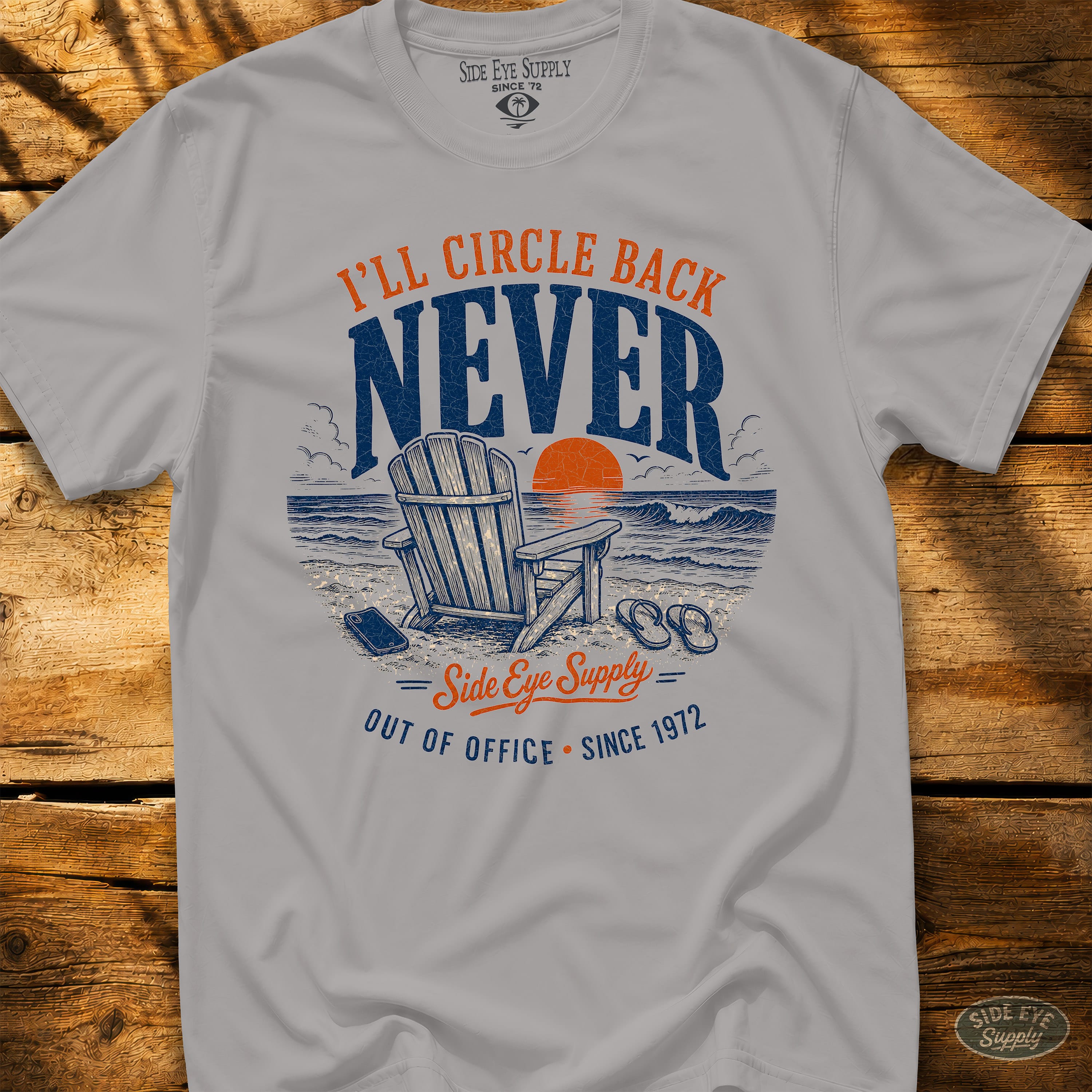S332 -Circle Back Never Tee Ice Grey / S - by Side Eye Supply - Surf Beach Life Apparel