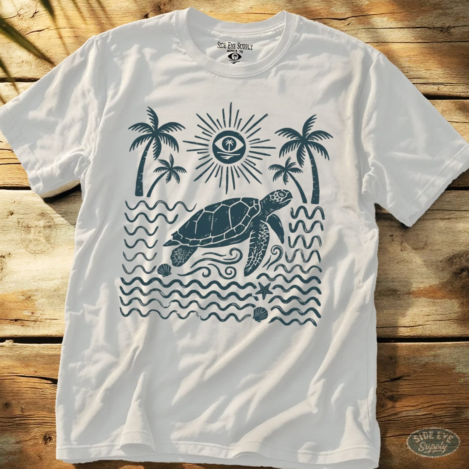 Salt and Time Tee White / S - by Side Eye Supply - Surf Beach Life Apparel