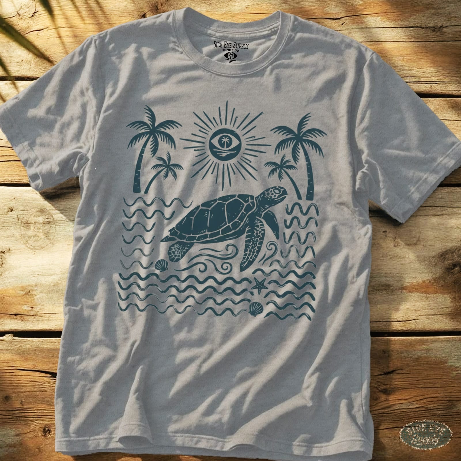 Salt and Time Tee Sport Grey / S - by Side Eye Supply - Surf Beach Life Apparel