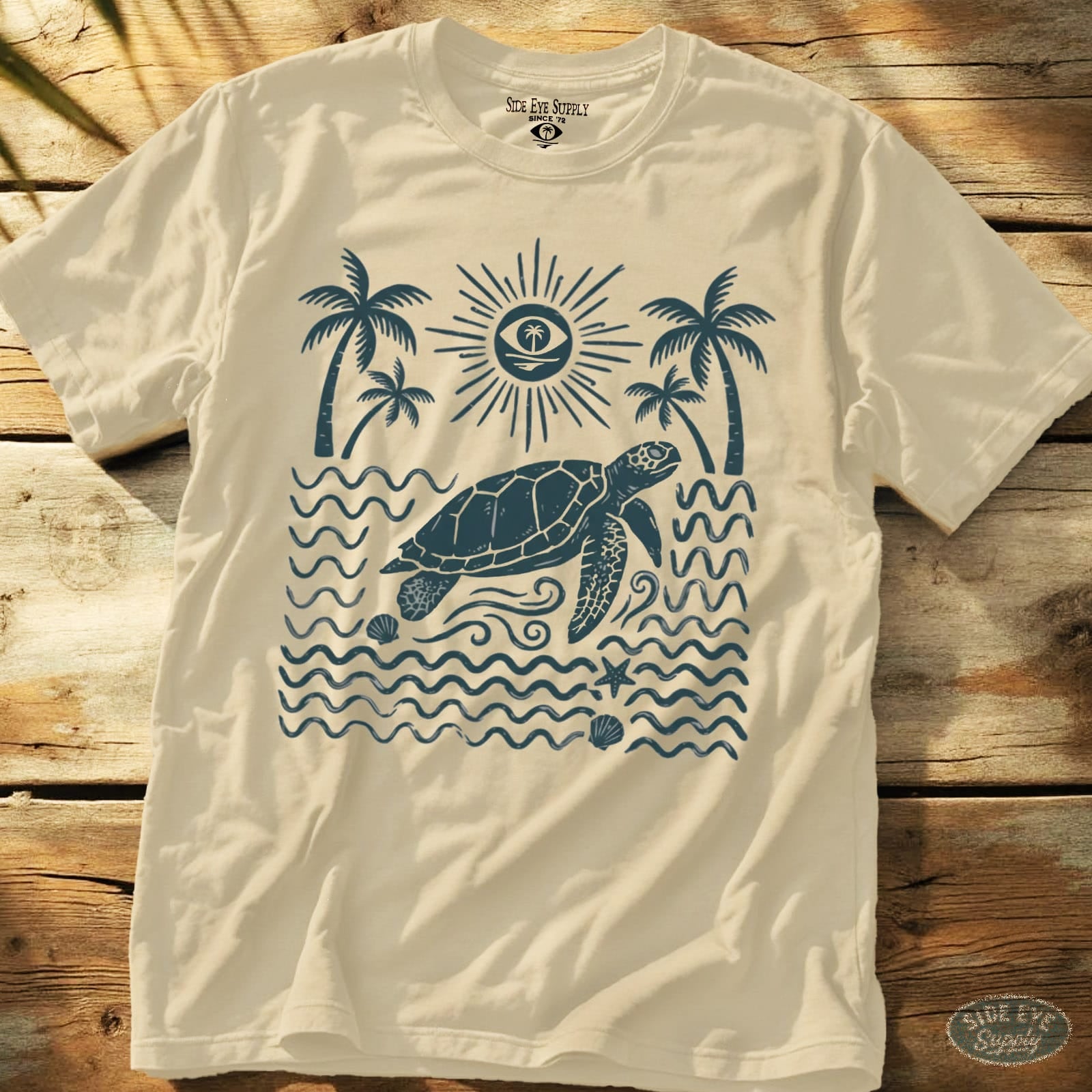 Salt and Time Tee Natural / S - by Side Eye Supply - Surf Beach Life Apparel