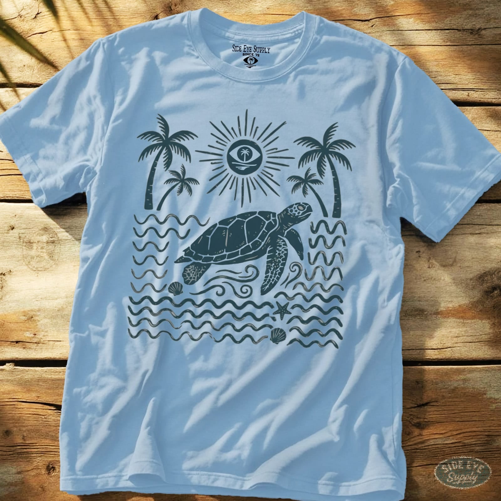 Salt and Time Tee Light Blue / S - by Side Eye Supply - Surf Beach Life Apparel