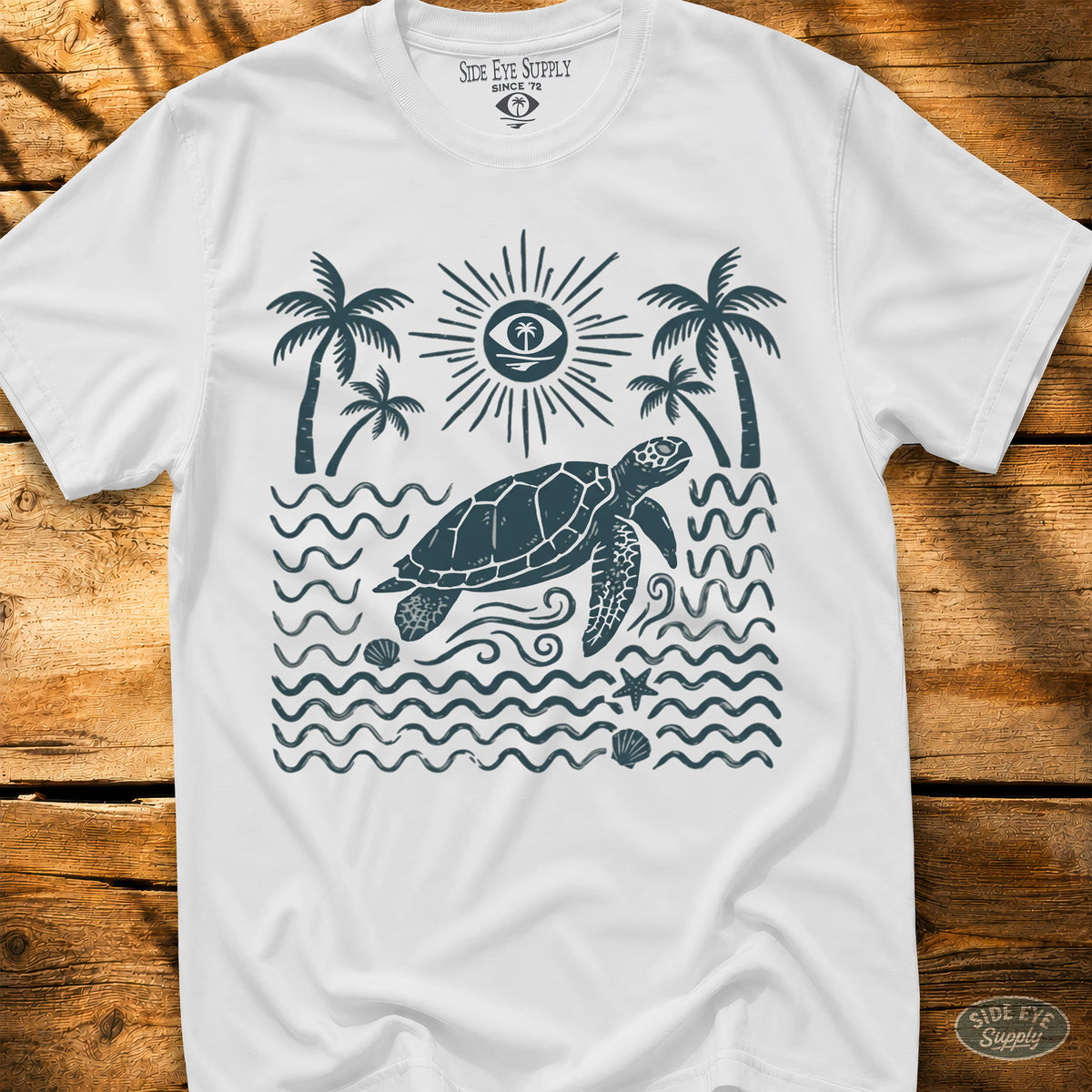 Salt and Time Tee White / S - by Side Eye Supply - Surf Beach Life Apparel