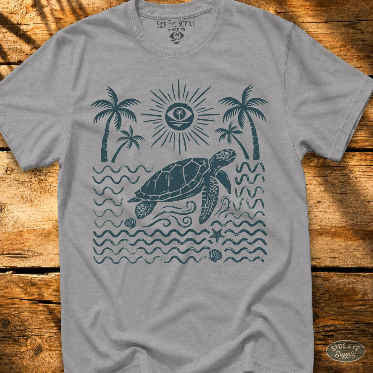 Salt and Time Tee Sport Grey / S - by Side Eye Supply - Surf Beach Life Apparel