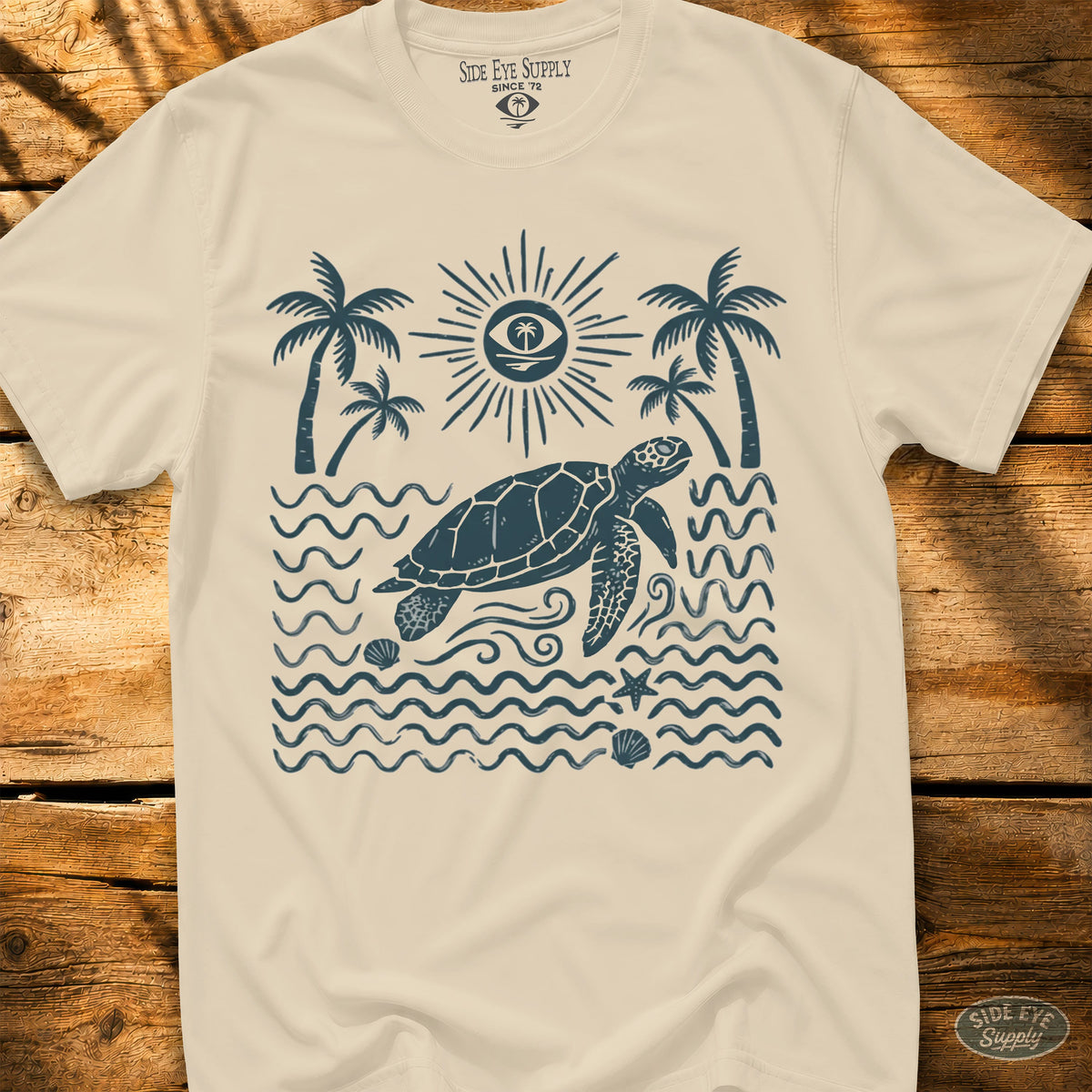 Salt and Time Tee Natural / S - by Side Eye Supply - Surf Beach Life Apparel