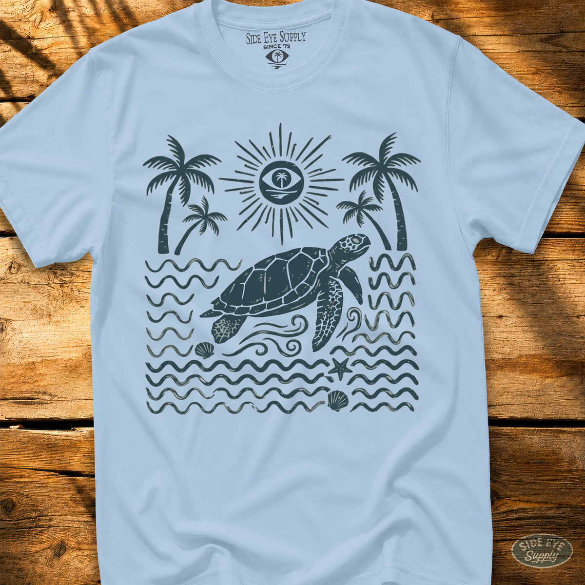 Salt and Time Tee Light Blue / S - by Side Eye Supply - Surf Beach Life Apparel