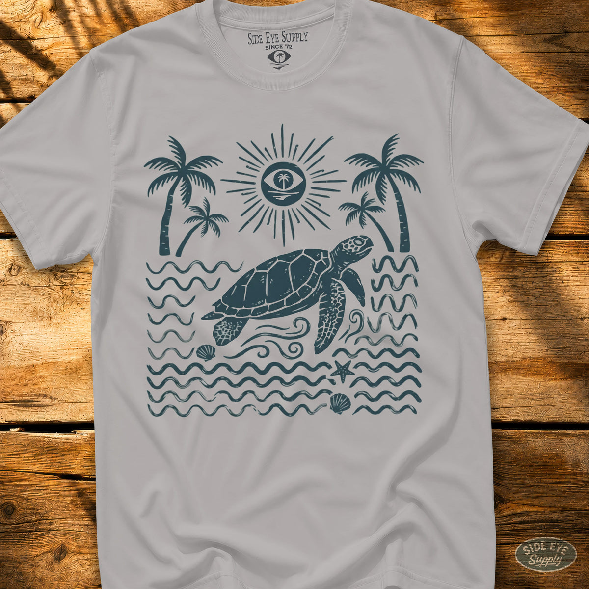 Salt and Time Tee Ice Grey / S - by Side Eye Supply - Surf Beach Life Apparel