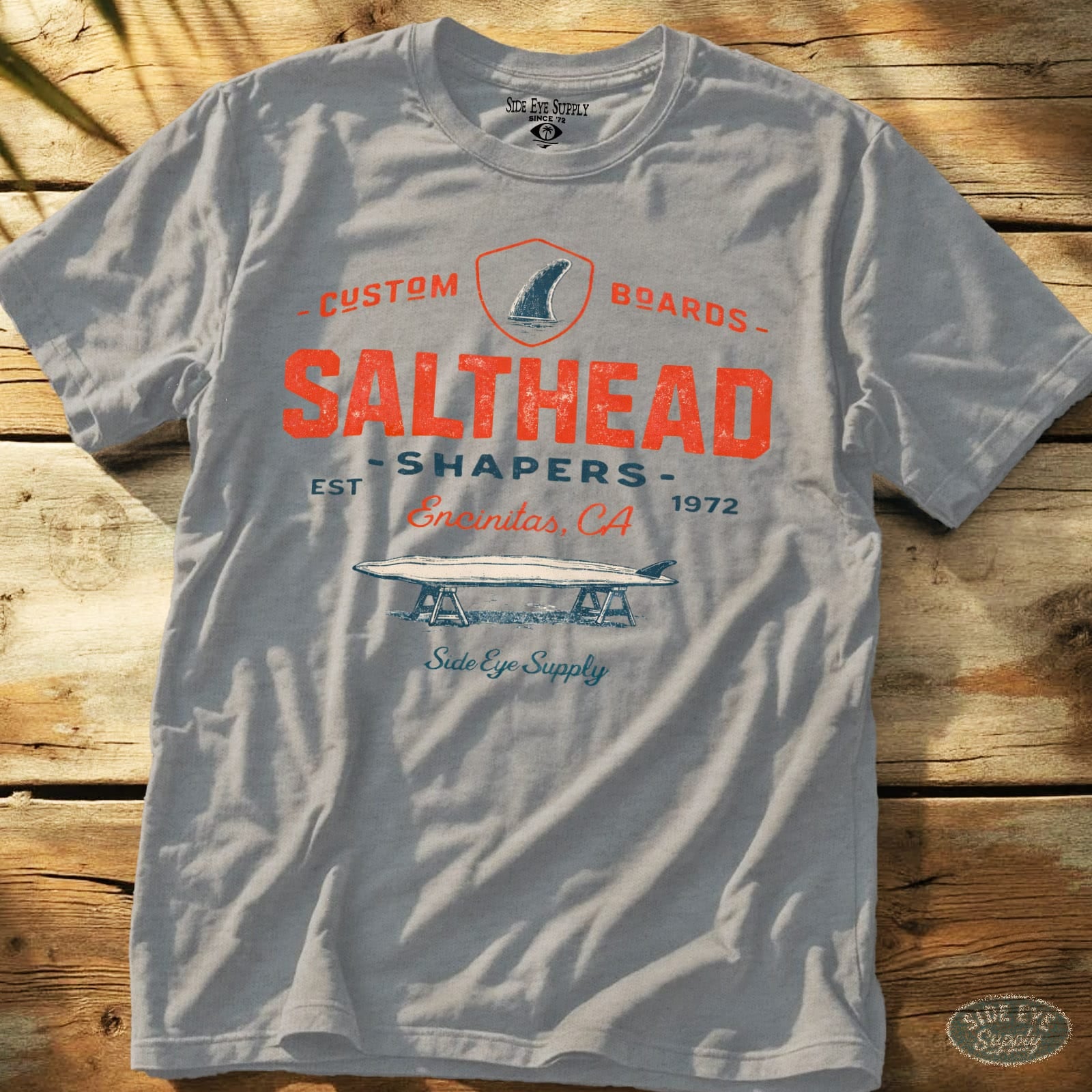 Salthead Tee Sport Grey / S - by Side Eye Supply - Surf Beach Life Apparel