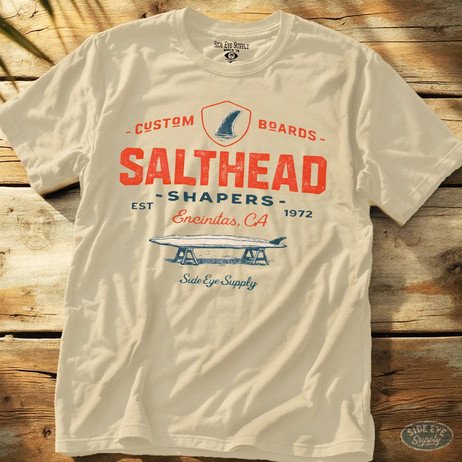 Salthead Tee Natural / S - by Side Eye Supply - Surf Beach Life Apparel