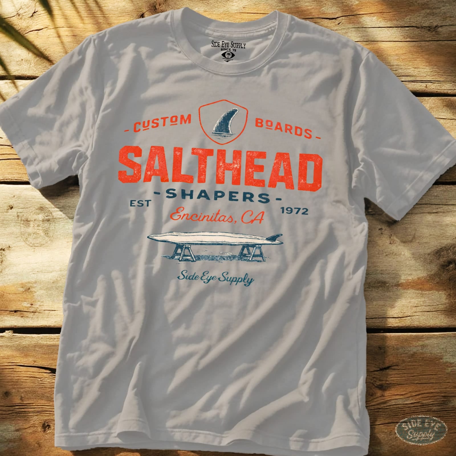 Salthead Tee Ice Grey / S - by Side Eye Supply - Surf Beach Life Apparel