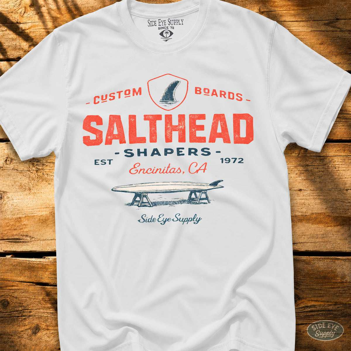 Salthead Tee White / S - by Side Eye Supply - Surf Beach Life Apparel