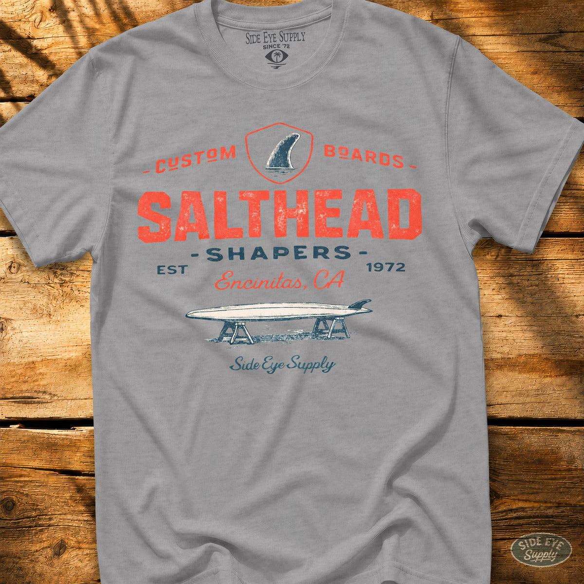 Salthead Tee Sport Grey / S - by Side Eye Supply - Surf Beach Life Apparel